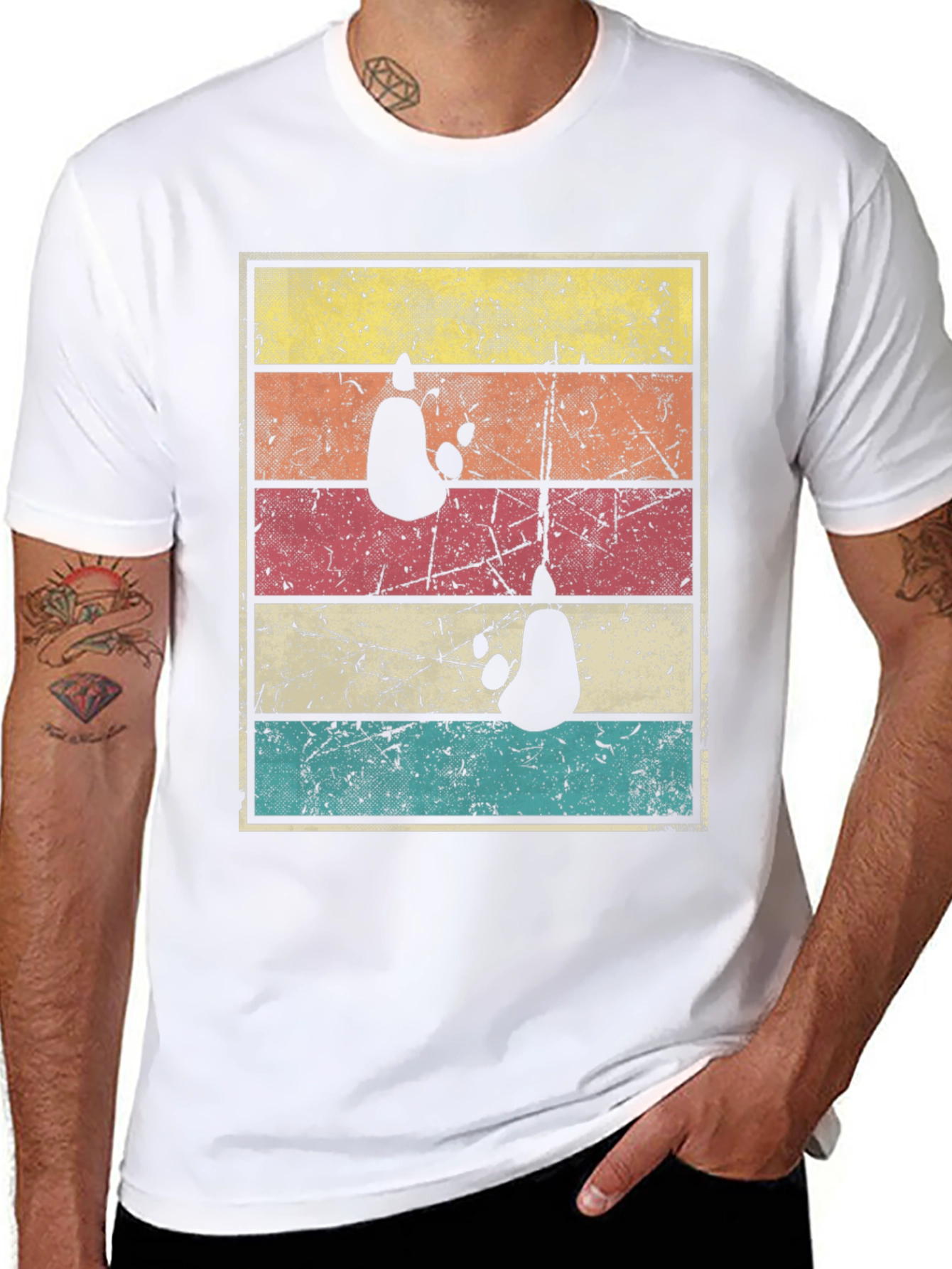 Retro Panda Bear T-Shirt - Distressed Graphic Tee