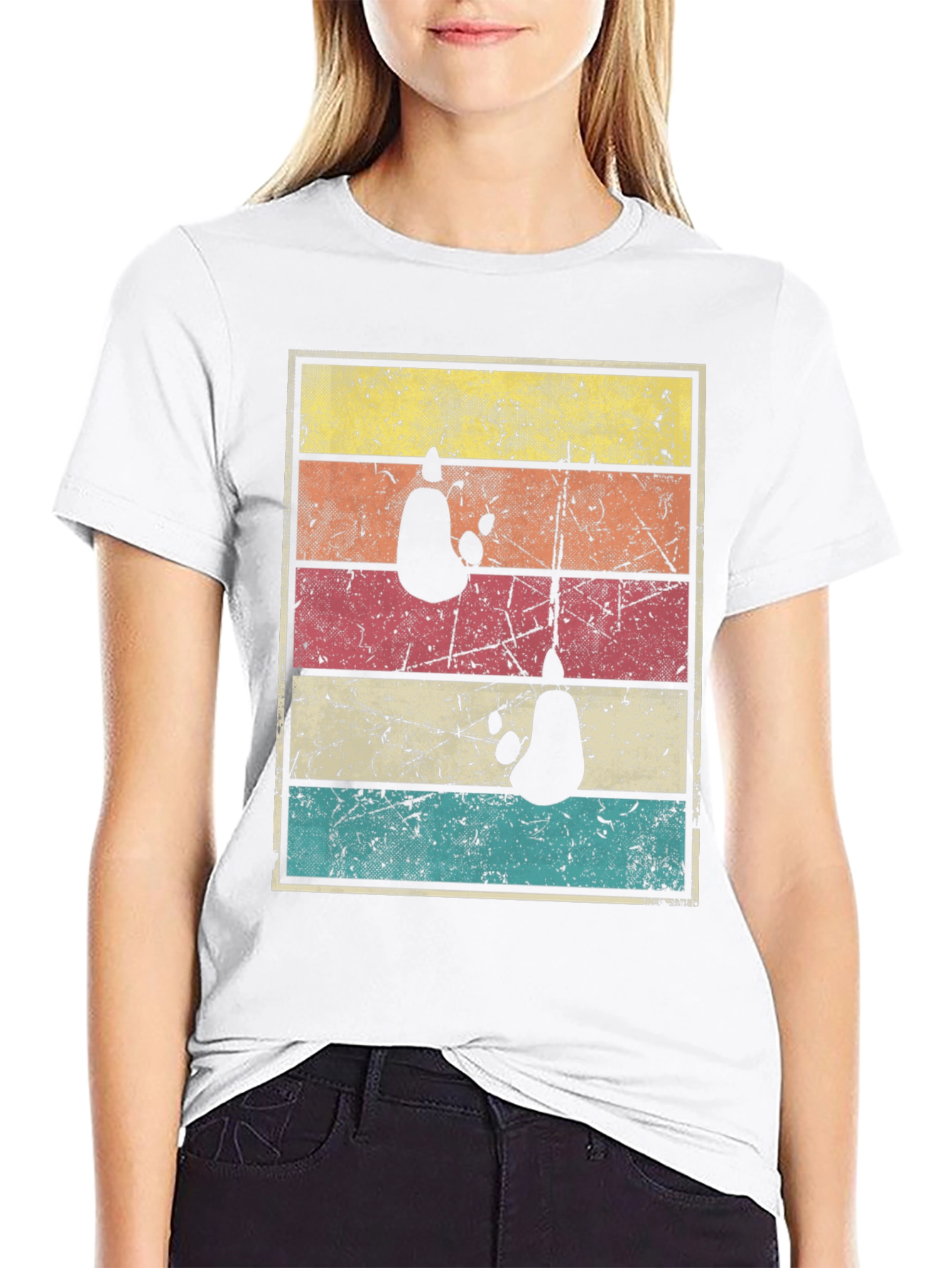 Retro Panda Bear T-Shirt - Distressed Graphic Tee