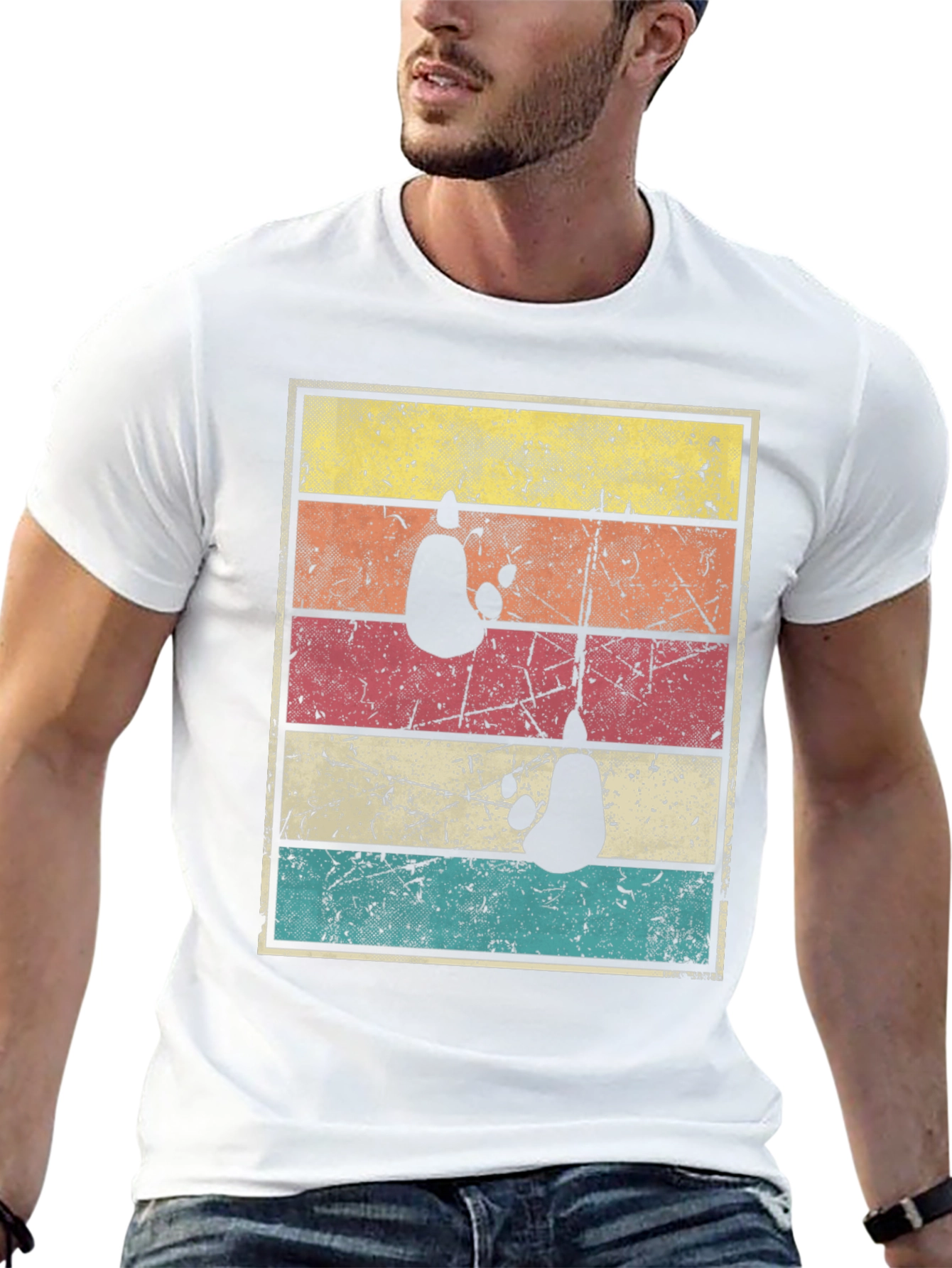 Retro Panda Bear T-Shirt - Distressed Graphic Tee