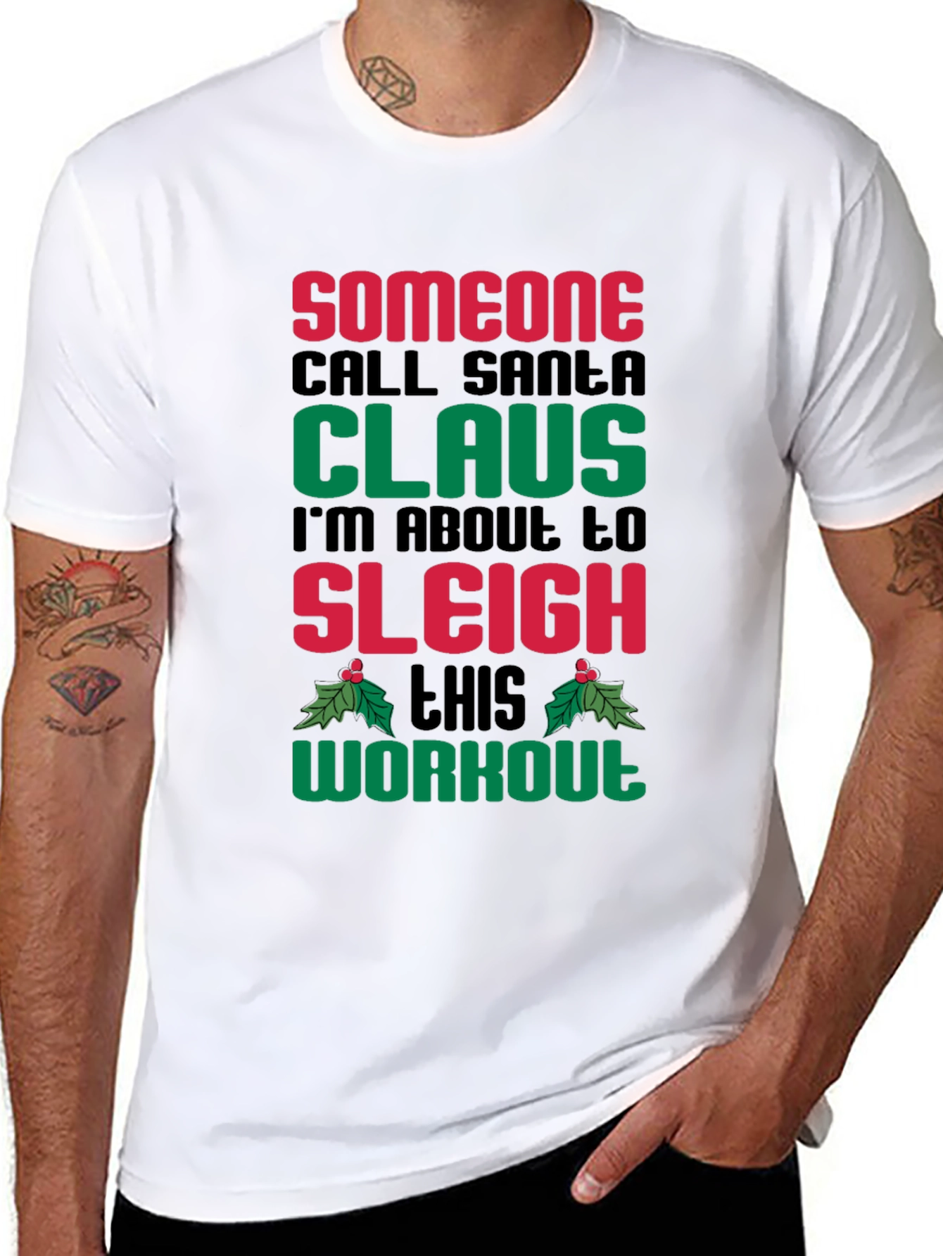 Sleigh This Workout Christmas Holiday T-Shirt
