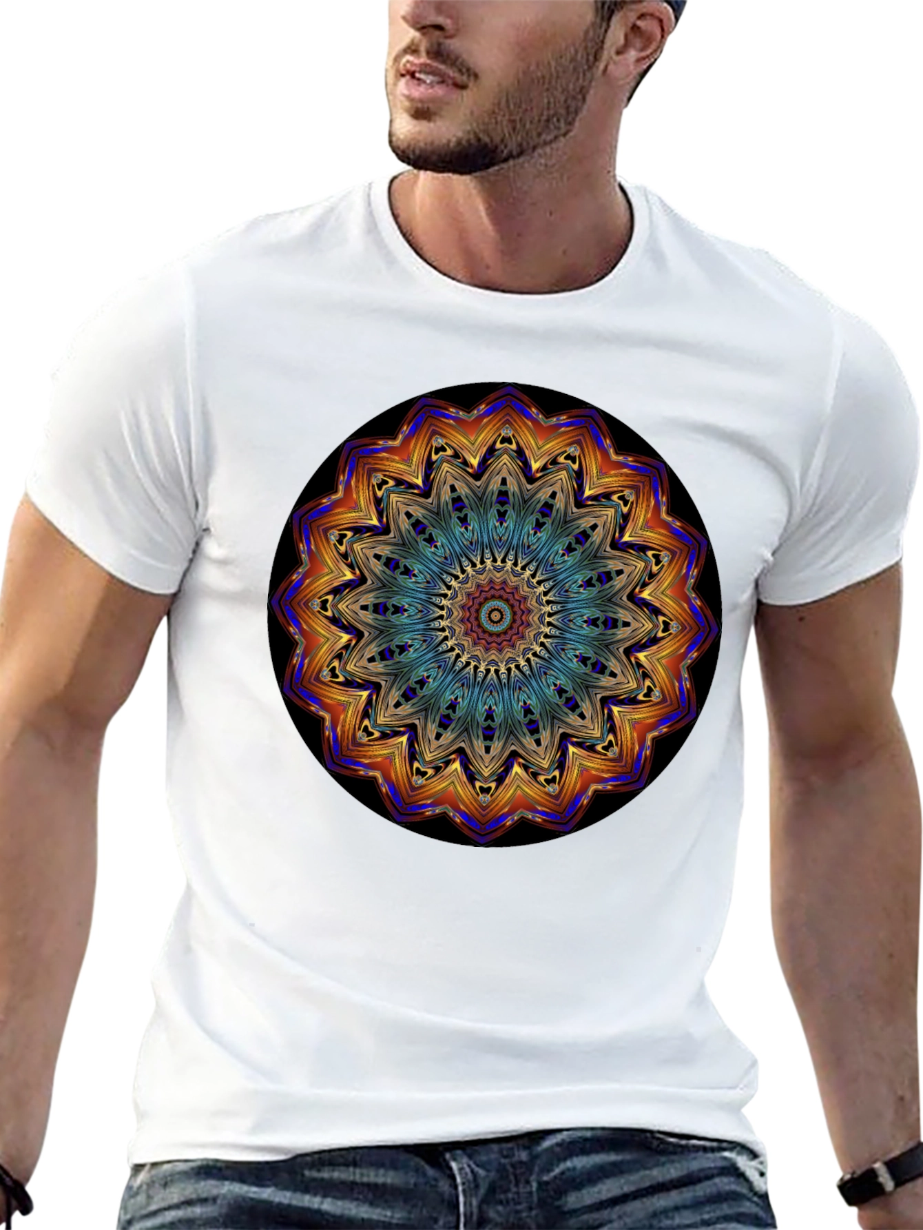Mandala Art Black T-Shirt
