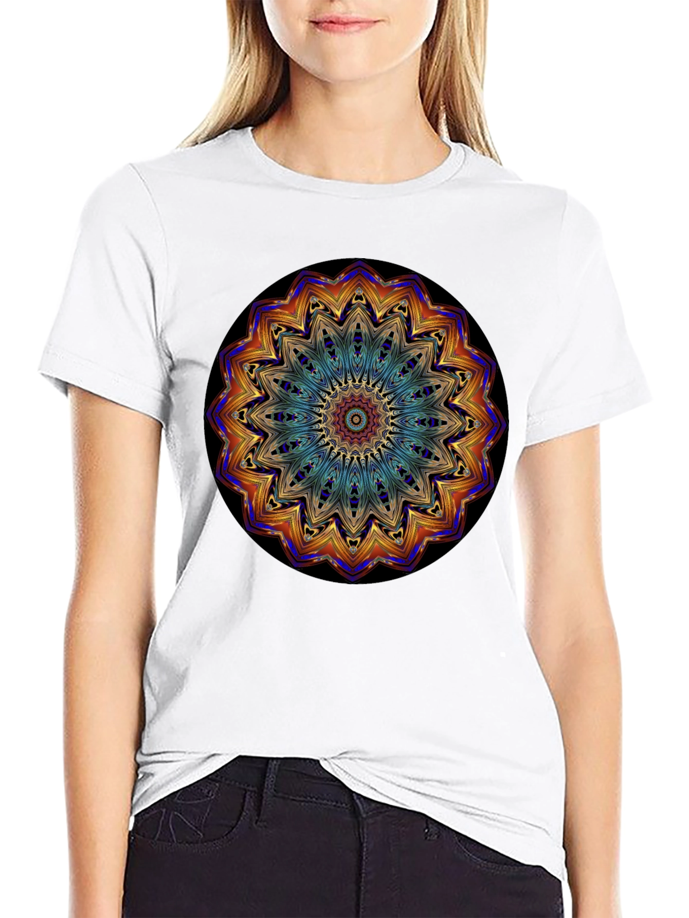 Mandala Art Black T-Shirt