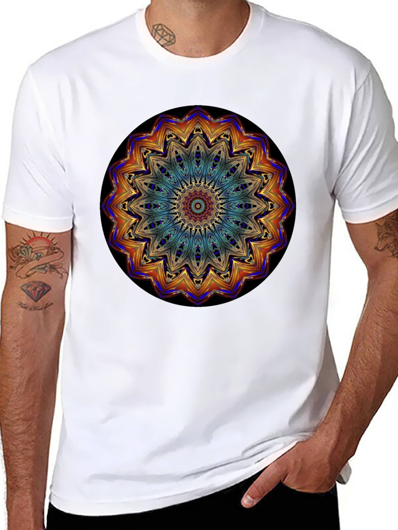 Mandala Art Black T-Shirt