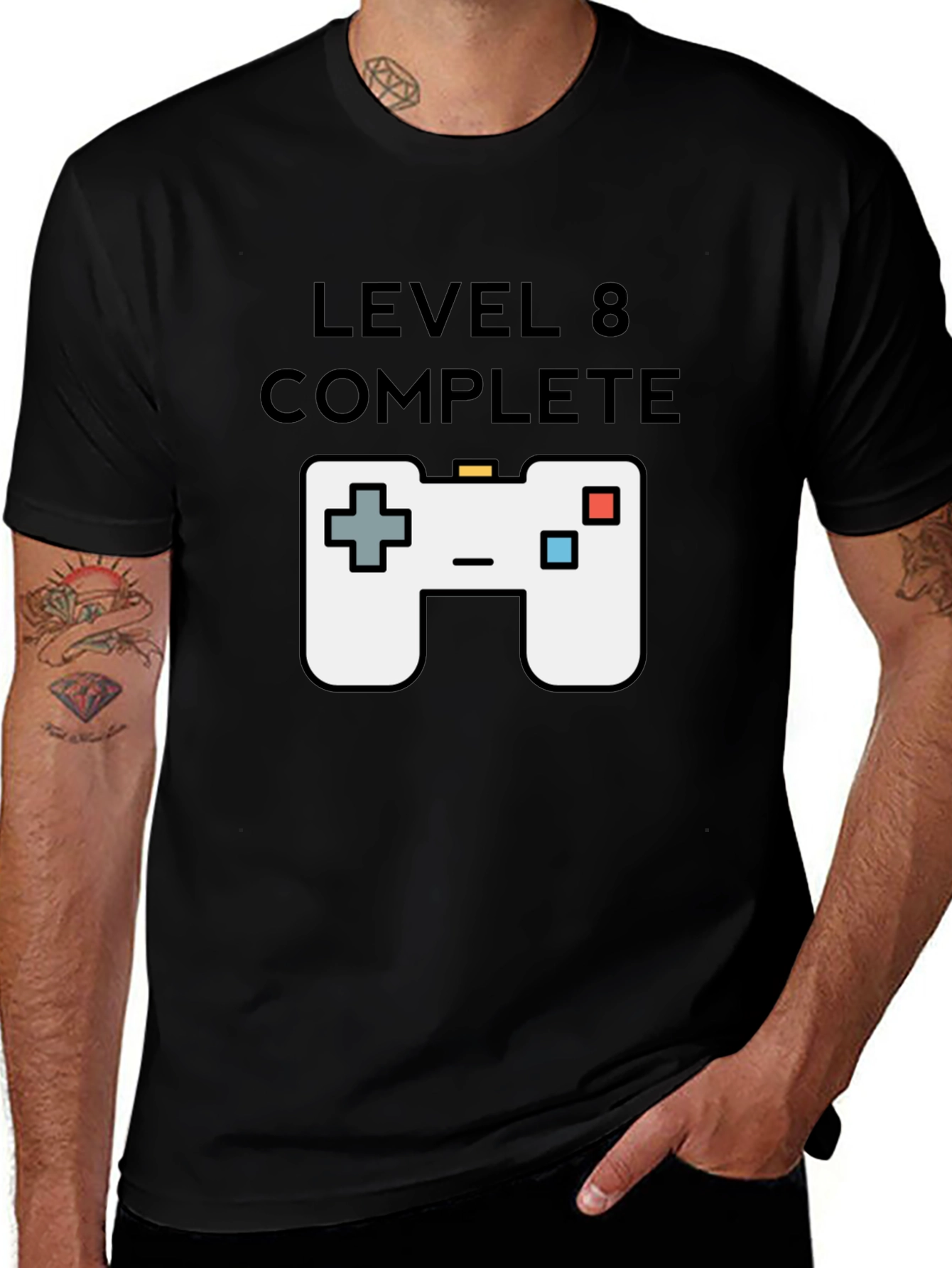 Level 8 Complete Gamer T-Shirt - Black