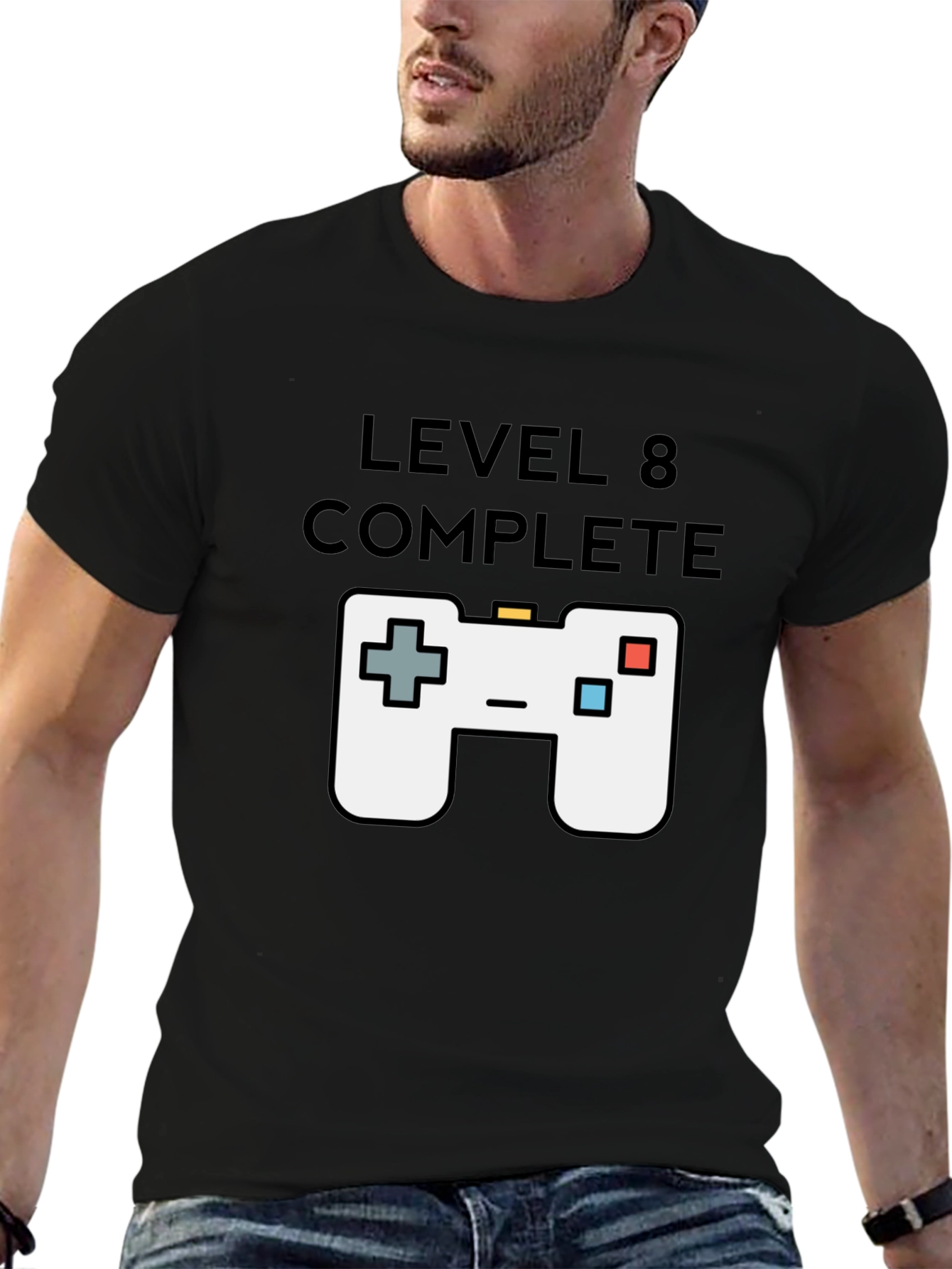 Level 8 Complete Gamer T-Shirt - Black