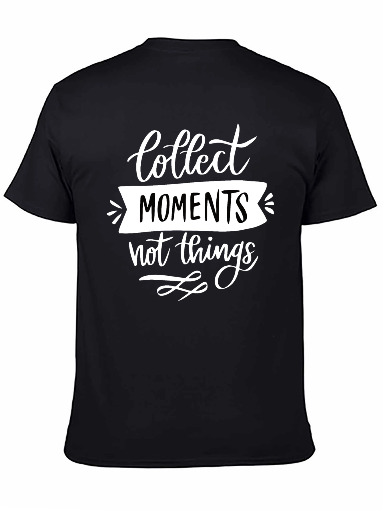 Collect Moments Graphic Tee - Black Cotton Comfort