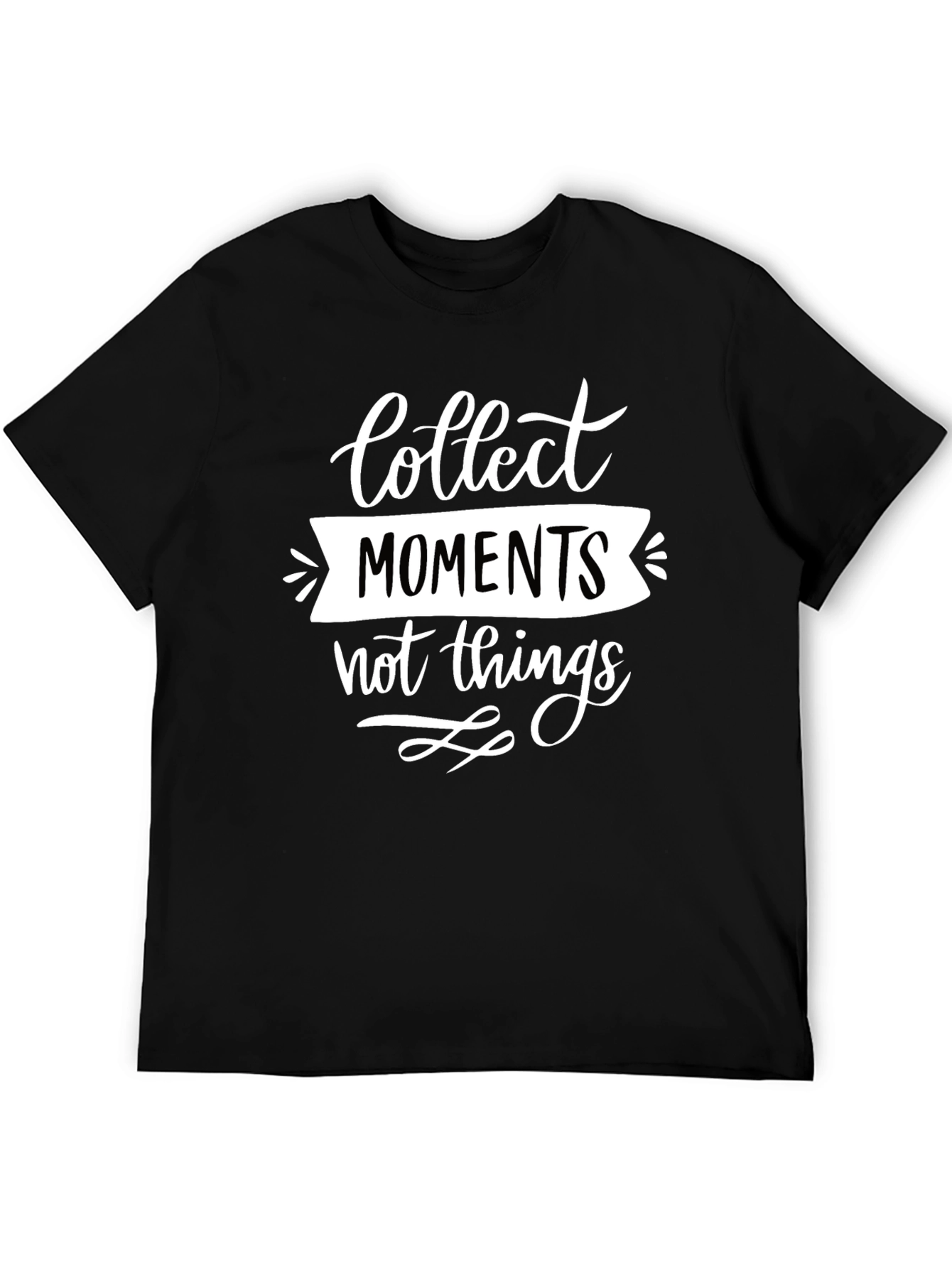 Collect Moments Graphic Tee - Black Cotton Comfort
