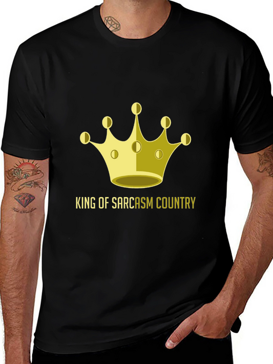 King of Sarcasm Country Graphic T-Shirt