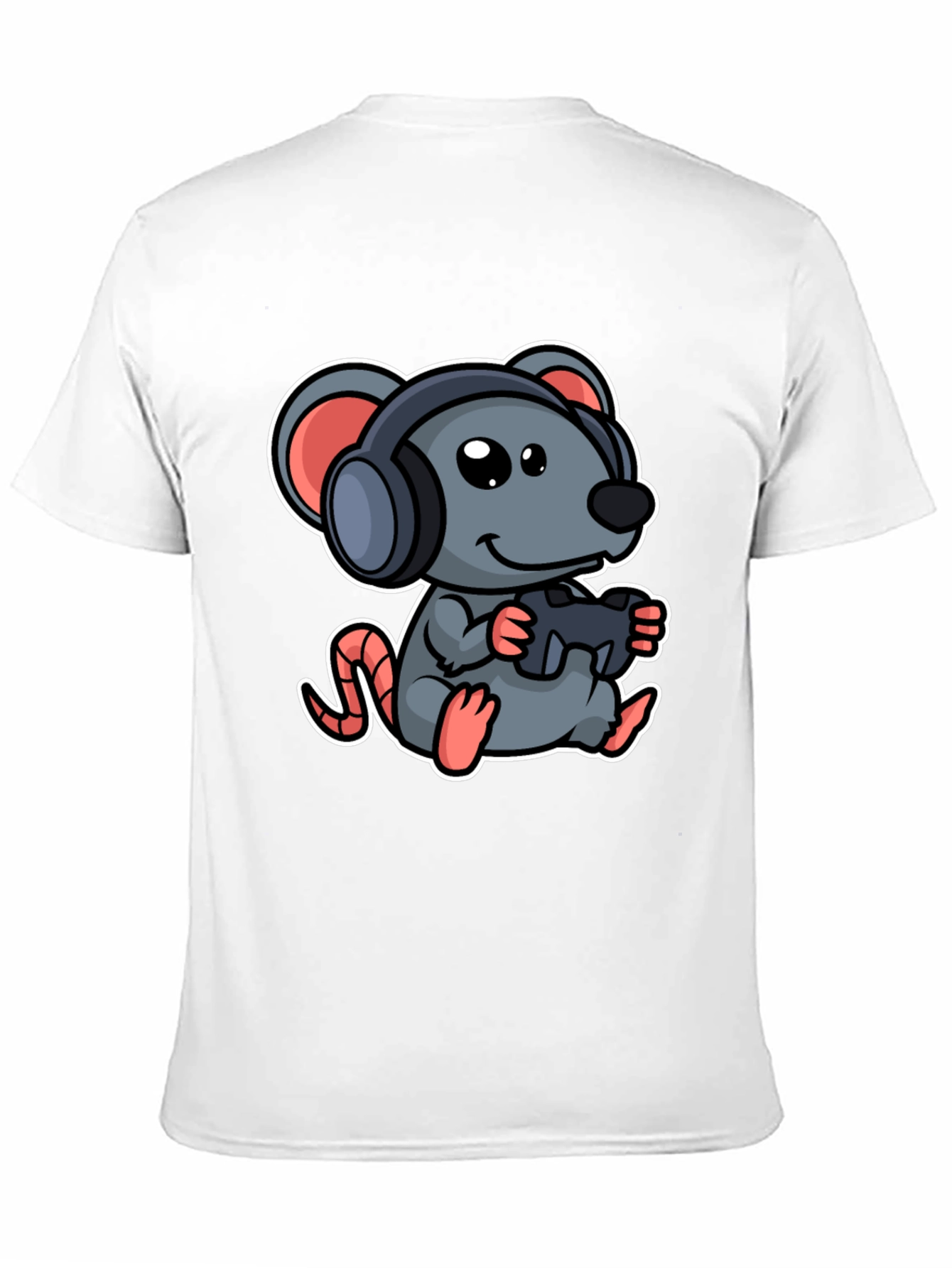 Gamer Mouse Graphic Tee - Playful Cartoon Design