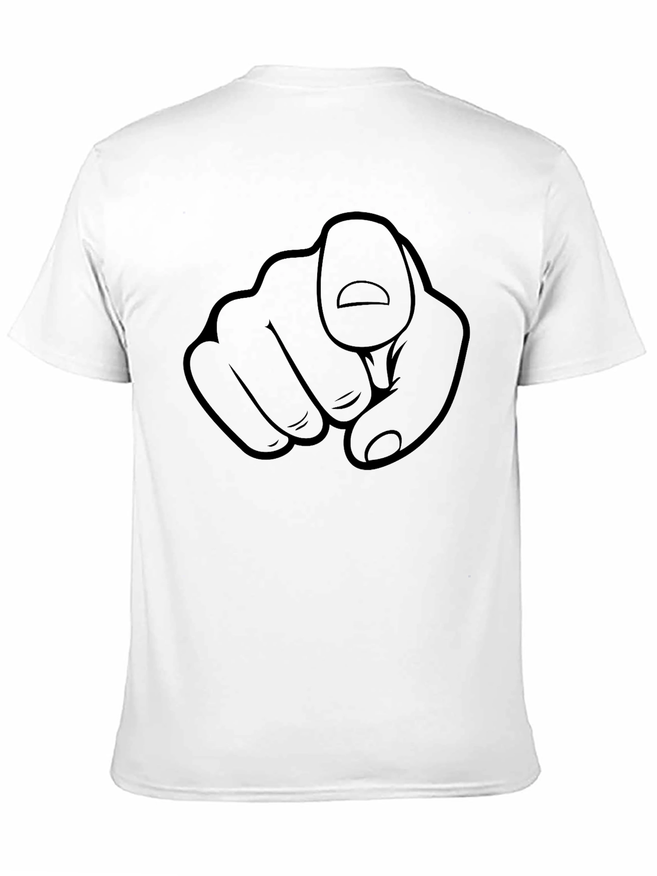 Pointing Finger Graphic Tee - Black Casual Shirt