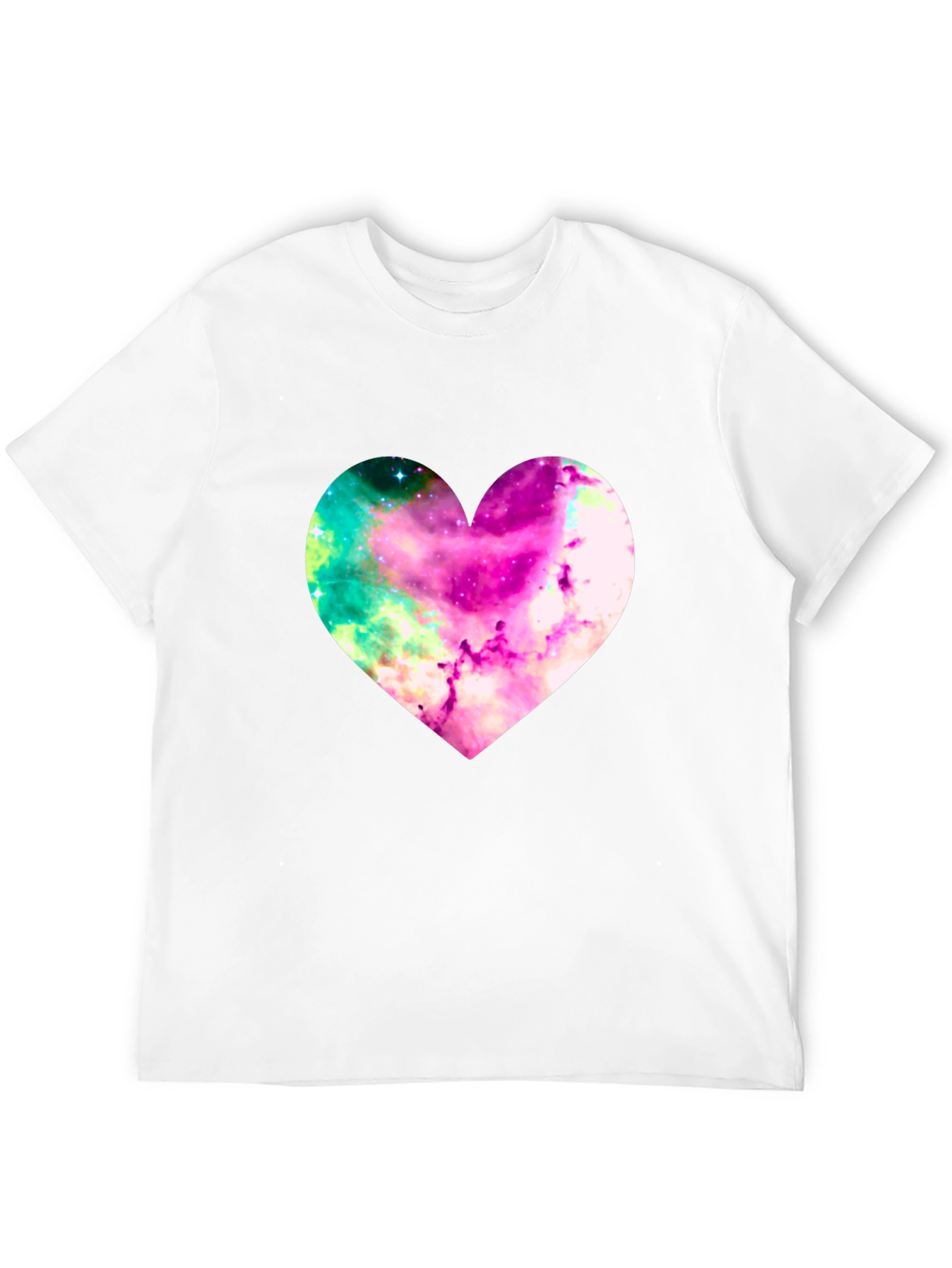 Galaxy Heart Graphic Tee - Stylish Mens T-Shirt