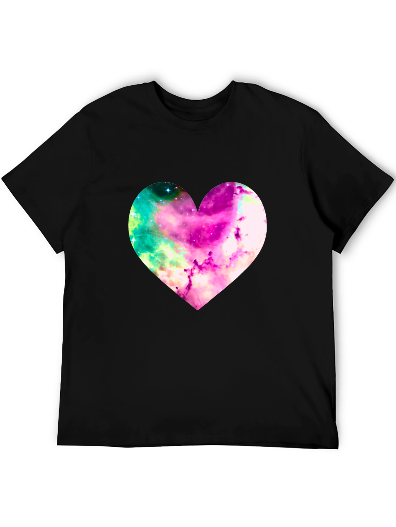 Galaxy Heart Graphic Tee - Stylish Mens T-Shirt