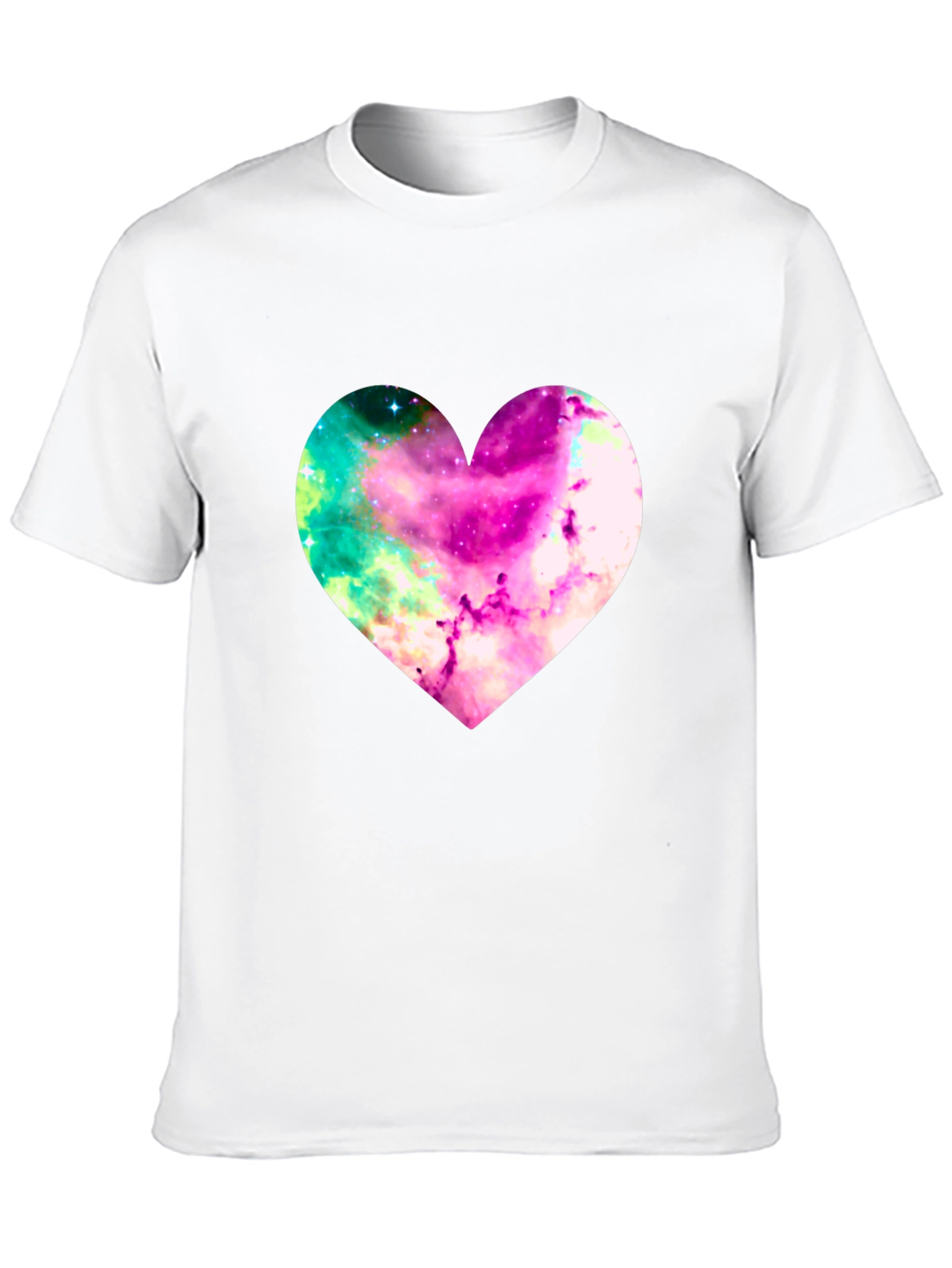 Galaxy Heart Graphic Tee - Stylish Mens T-Shirt