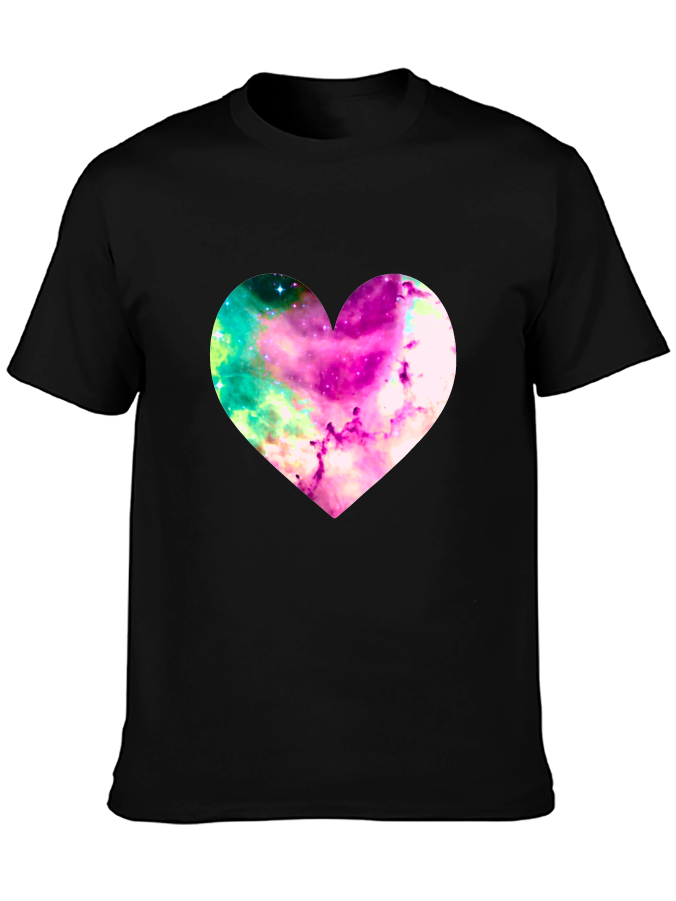 Galaxy Heart Graphic Tee - Stylish Mens T-Shirt