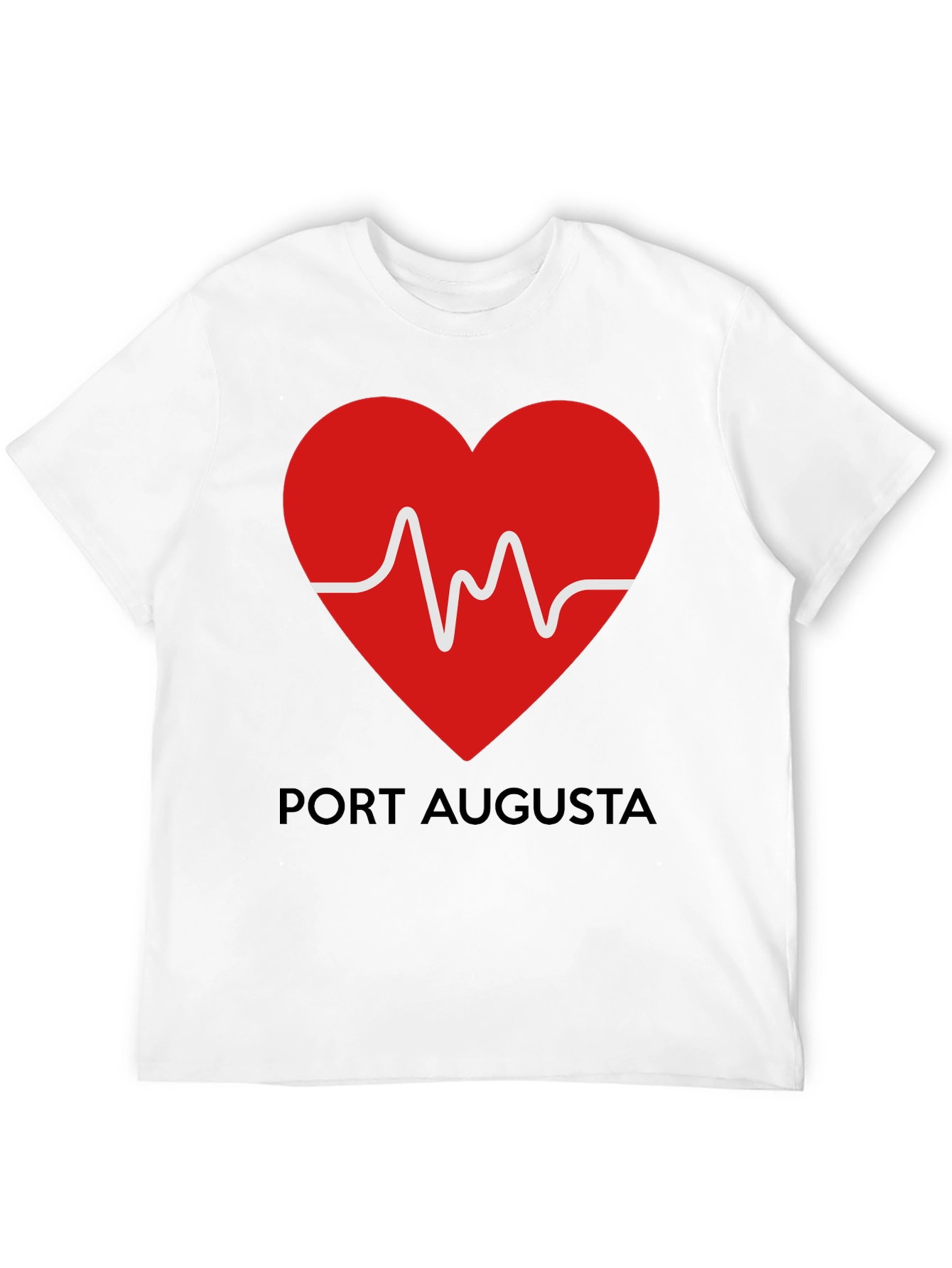 Port Augusta Heartbeat T-Shirt - Black