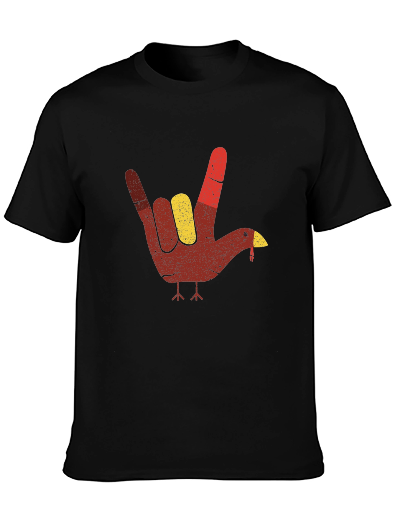 Turkey Hand Sign T-Shirt - Thanksgiving Tee