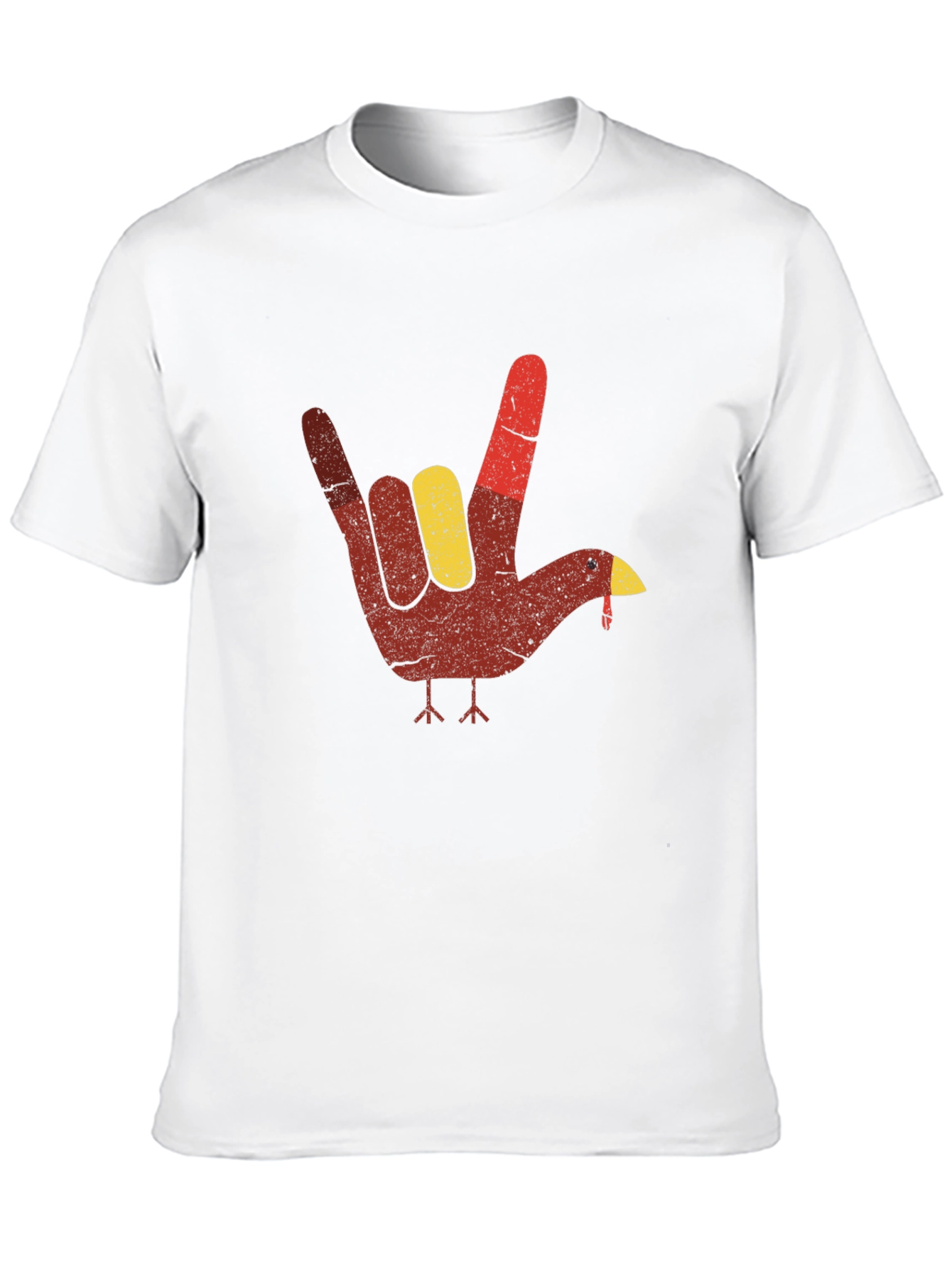Turkey Hand Sign T-Shirt - Thanksgiving Tee