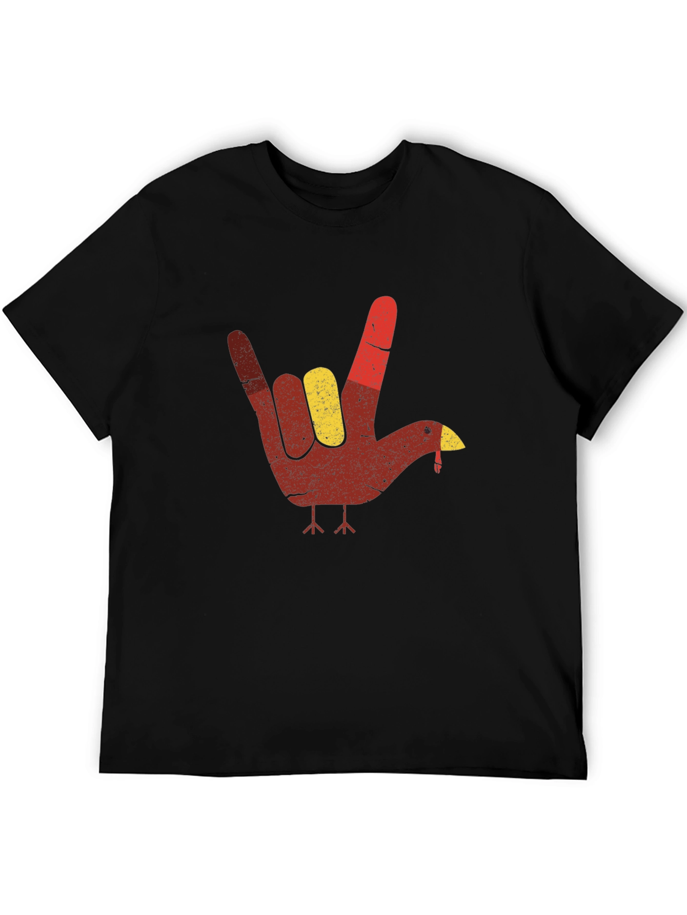 Turkey Hand Sign T-Shirt - Thanksgiving Tee