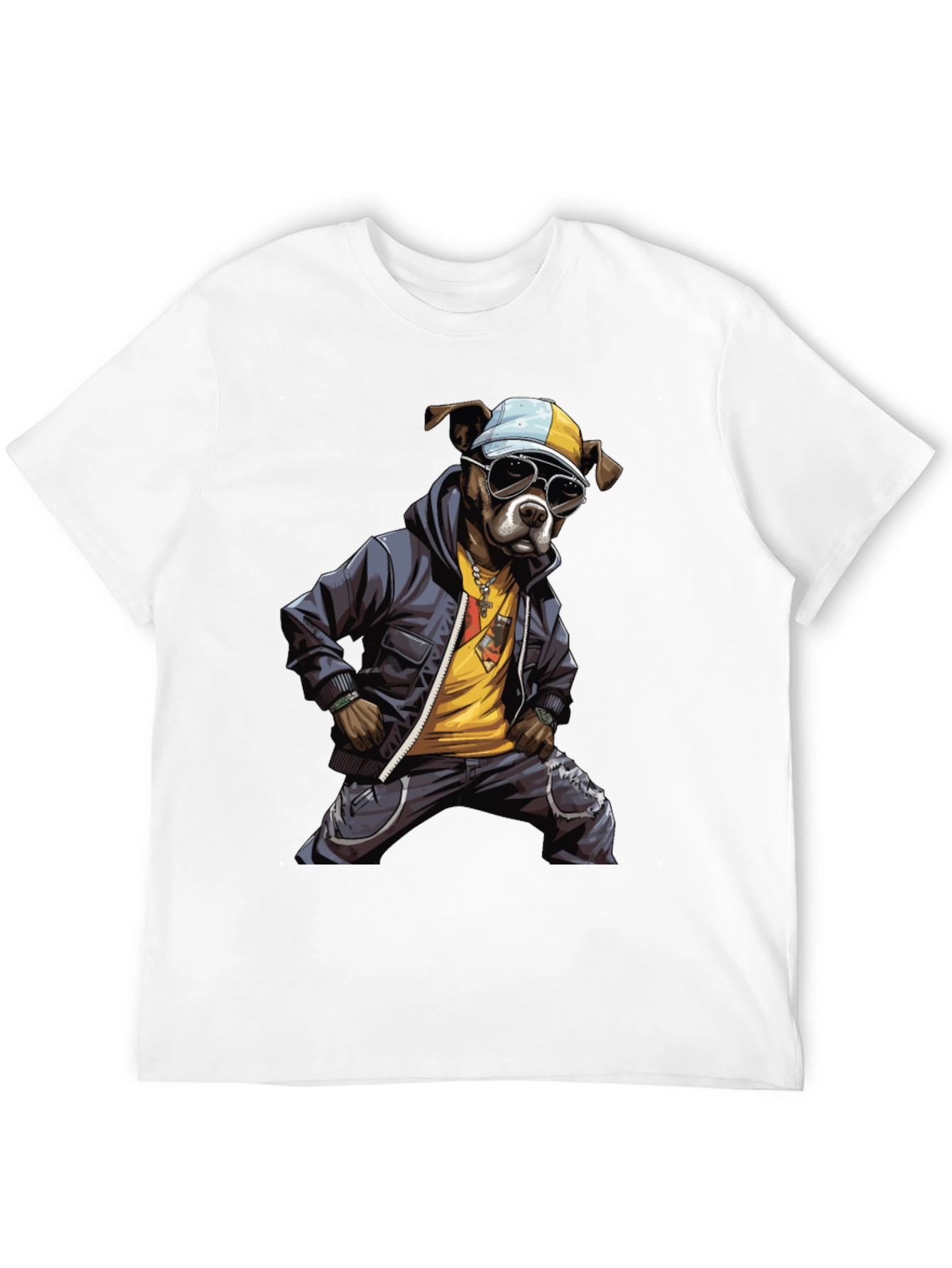 Cool Dog Graphic T-Shirt - Street Style Design