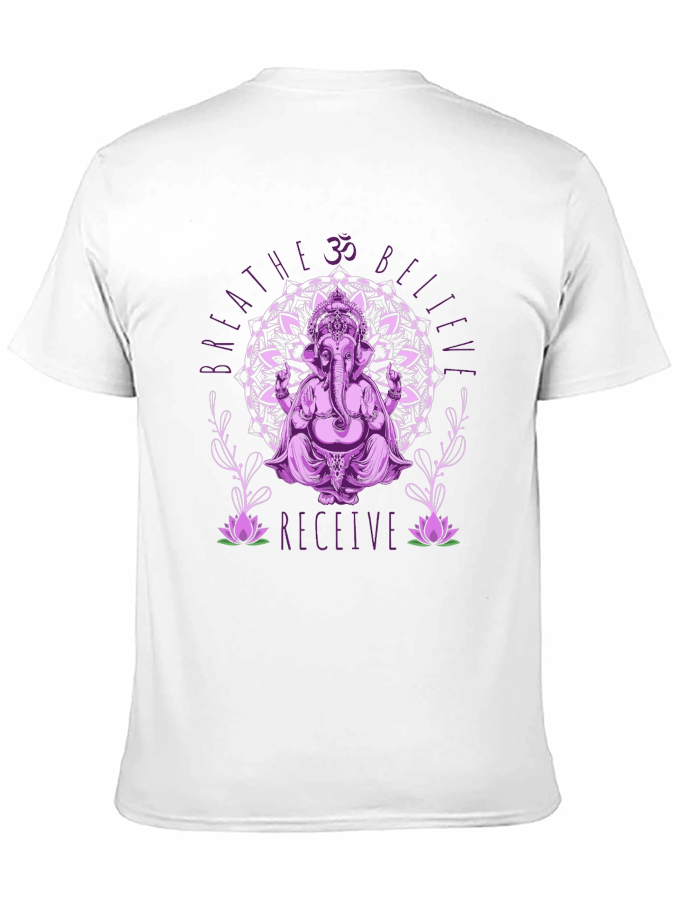 Ganesha Mandala Graphic Tee - Breathe Believe Receive