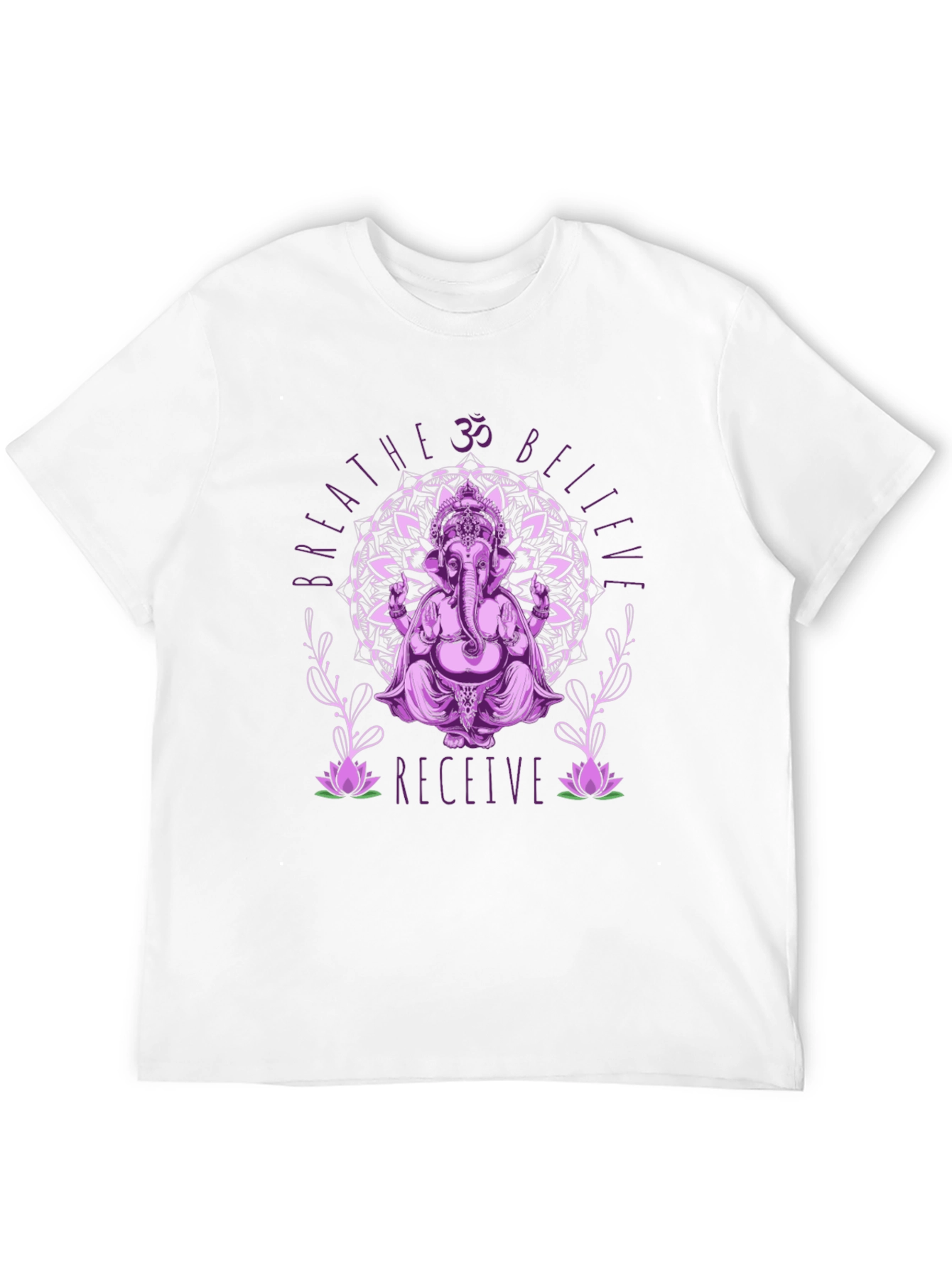 Ganesha Mandala Graphic Tee - Breathe Believe Receive