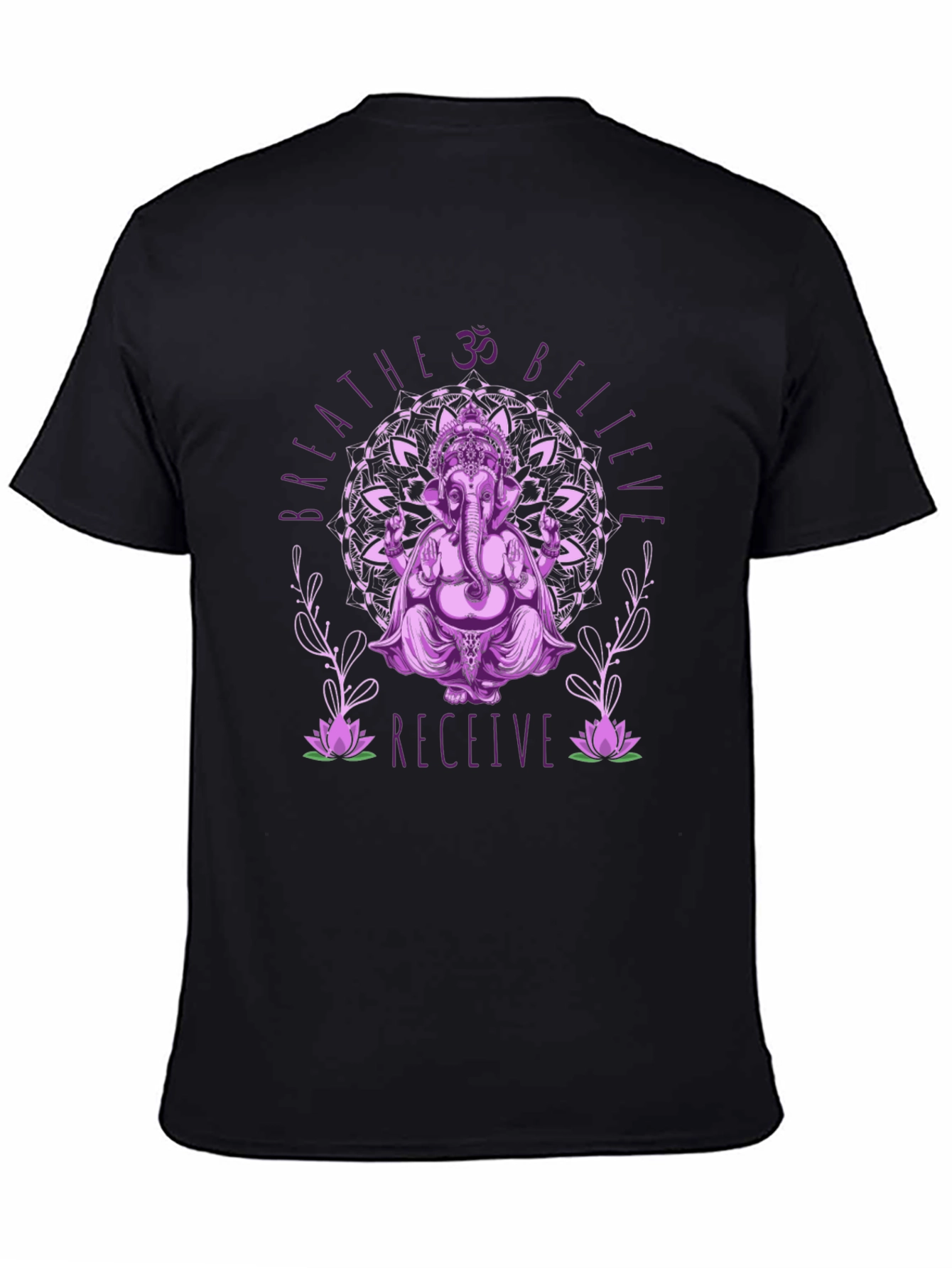 Ganesha Mandala Graphic Tee - Breathe Believe Receive