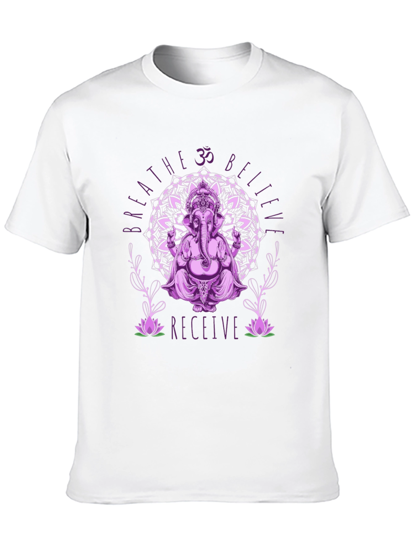 Ganesha Mandala Graphic Tee - Breathe Believe Receive