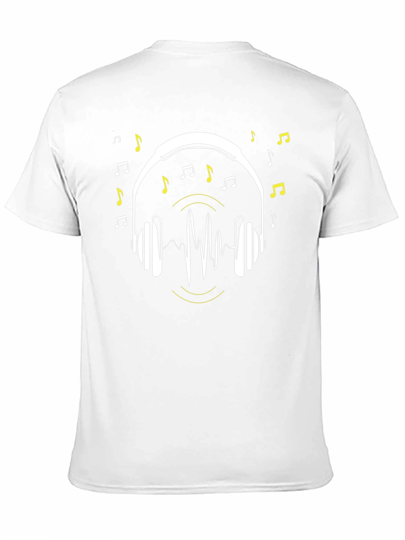 Music Lover T-Shirt - Headphones & Notes Design