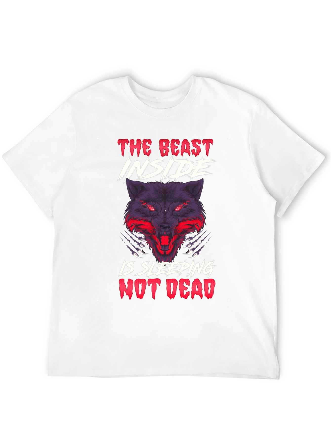 The Beast Inside Wolf Graphic Mens T-Shirt