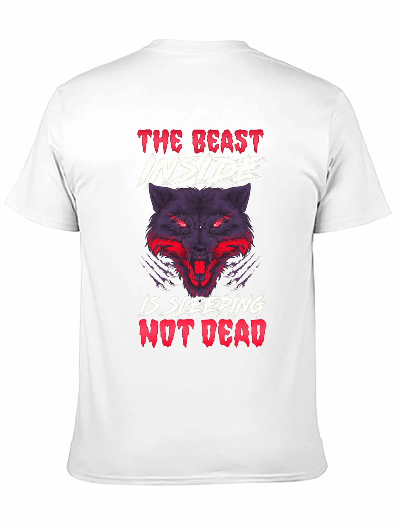 The Beast Inside Wolf Graphic Mens T-Shirt