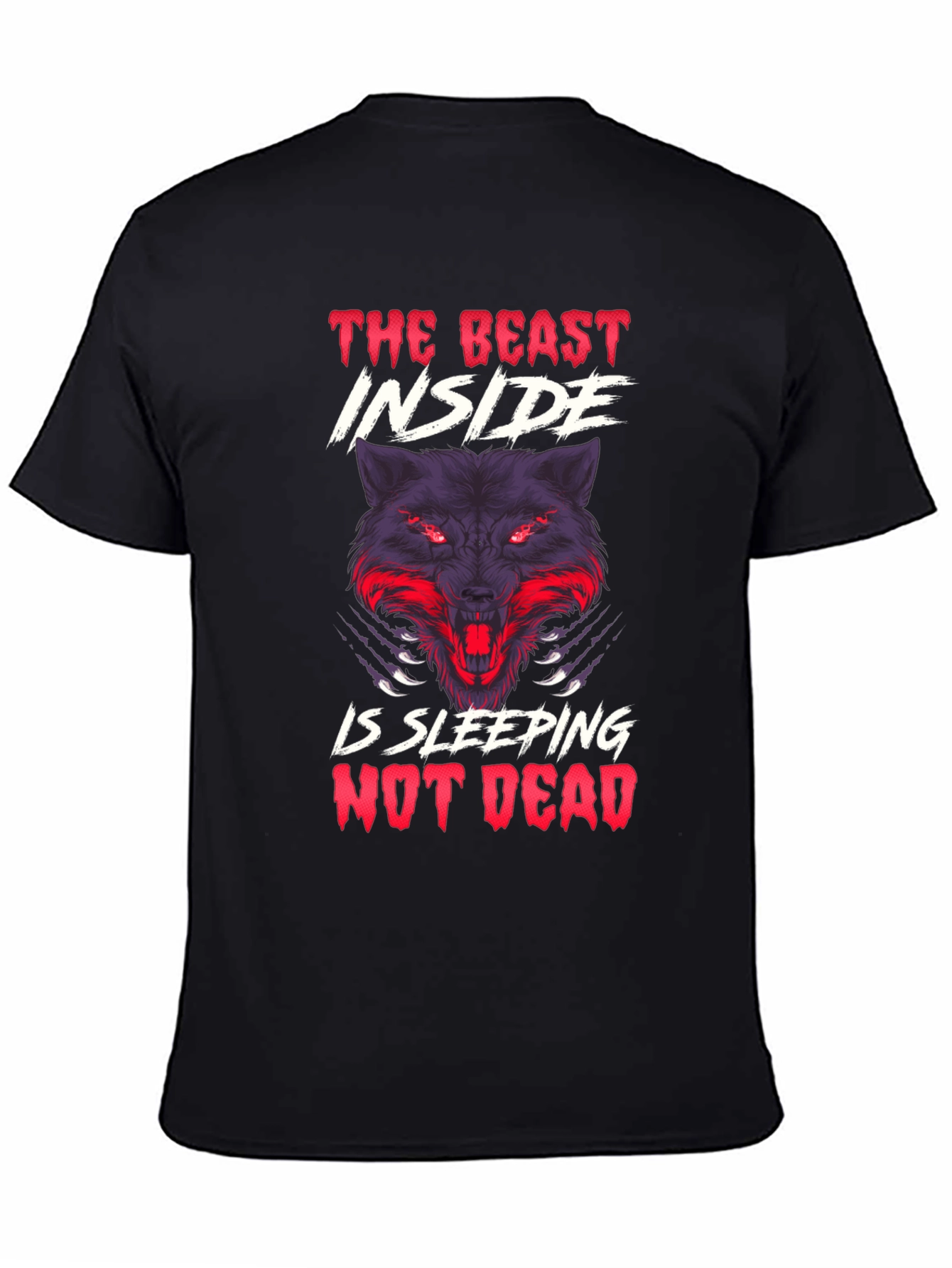 The Beast Inside Wolf Graphic Mens T-Shirt