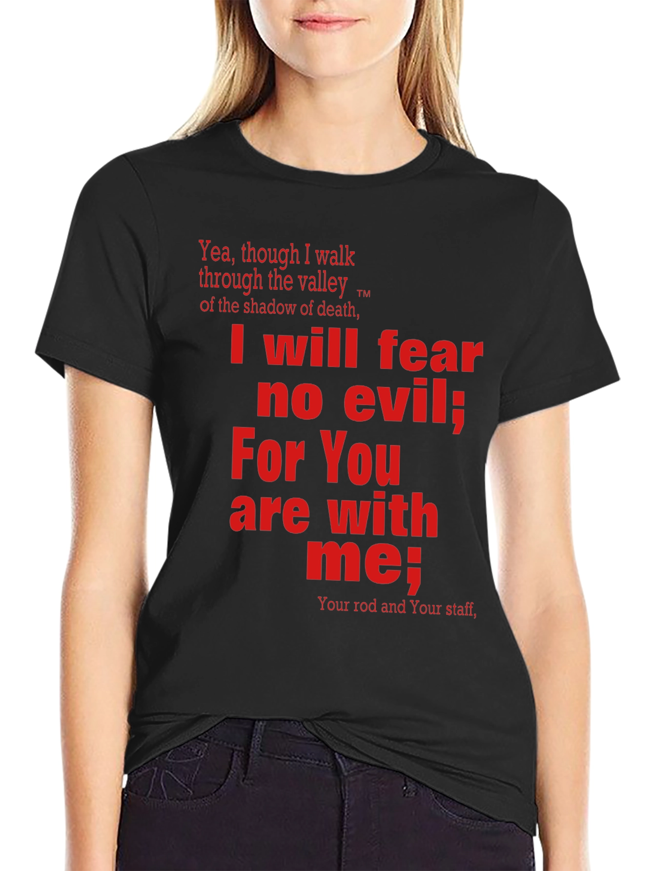 Faith-Inspired T-Shirt: Psalm 23 Bible Verse Apparel
