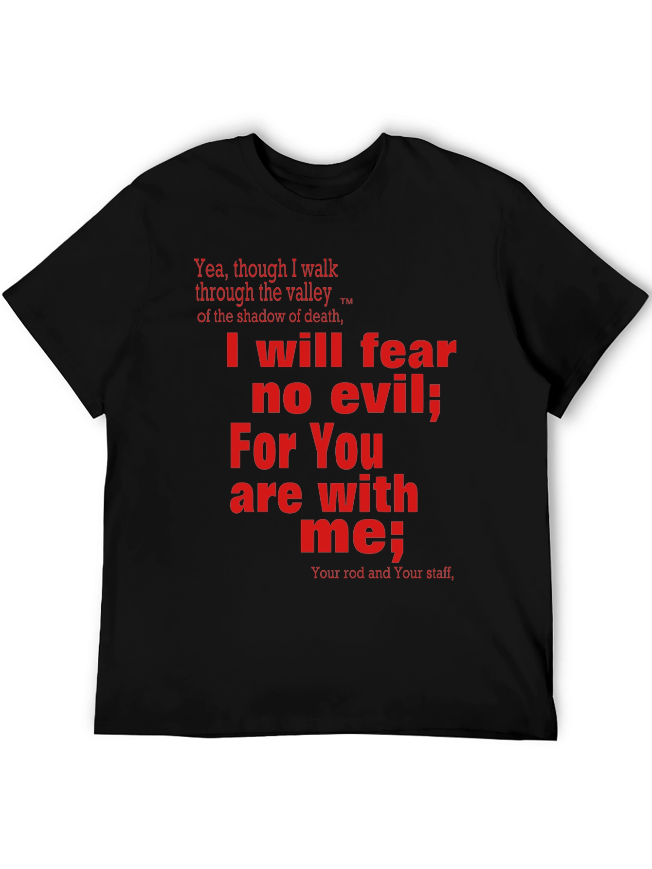 Faith-Inspired T-Shirt: Psalm 23 Bible Verse Apparel