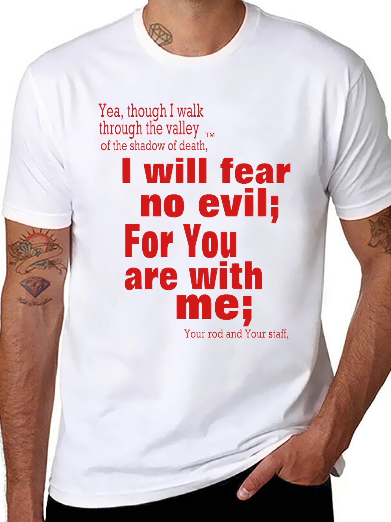 Faith-Inspired T-Shirt: Psalm 23 Bible Verse Apparel