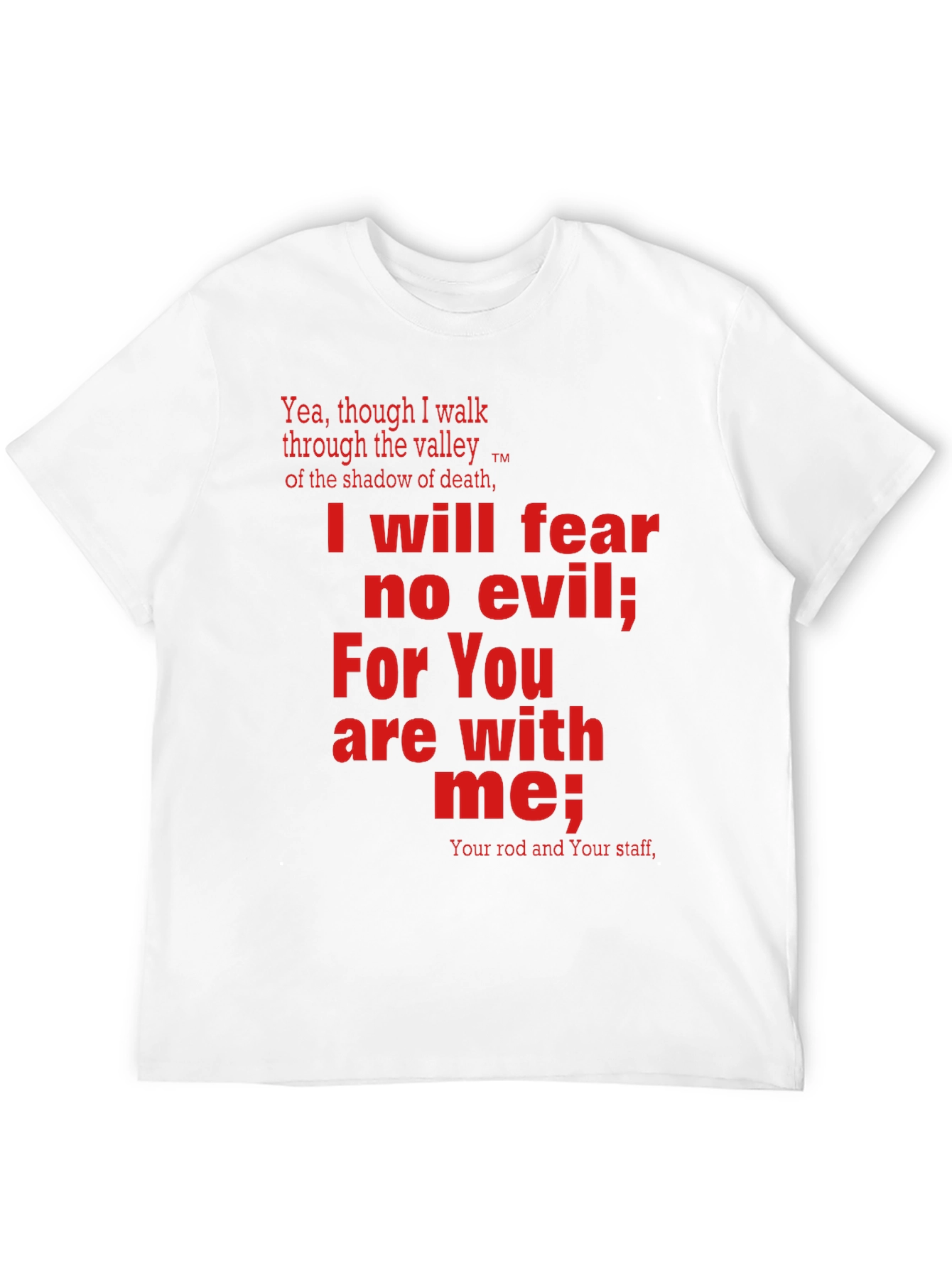 Faith-Inspired T-Shirt: Psalm 23 Bible Verse Apparel