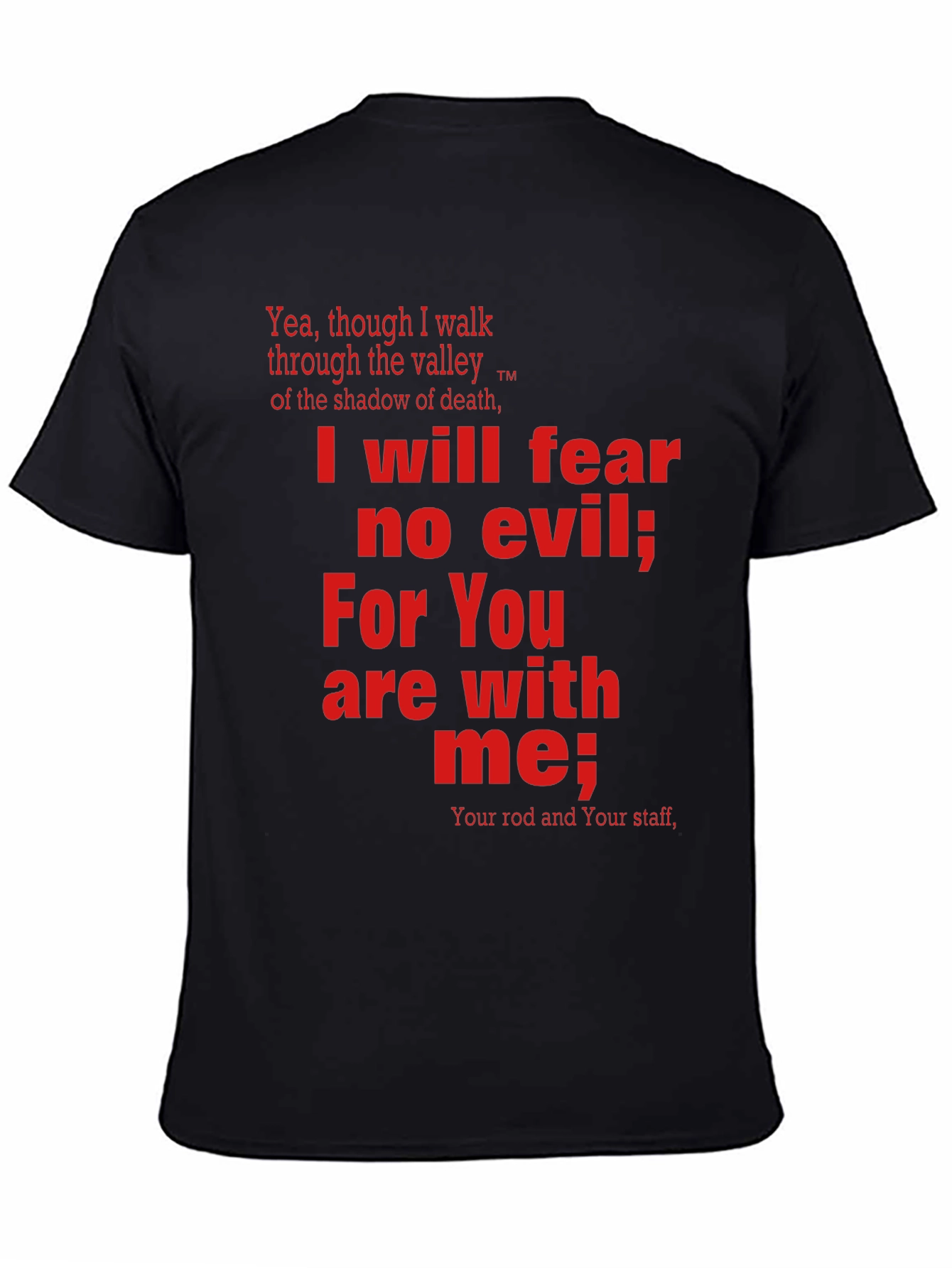 Faith-Inspired T-Shirt: Psalm 23 Bible Verse Apparel