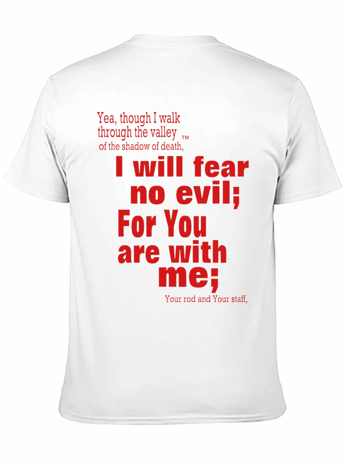 Faith-Inspired T-Shirt: Psalm 23 Bible Verse Apparel