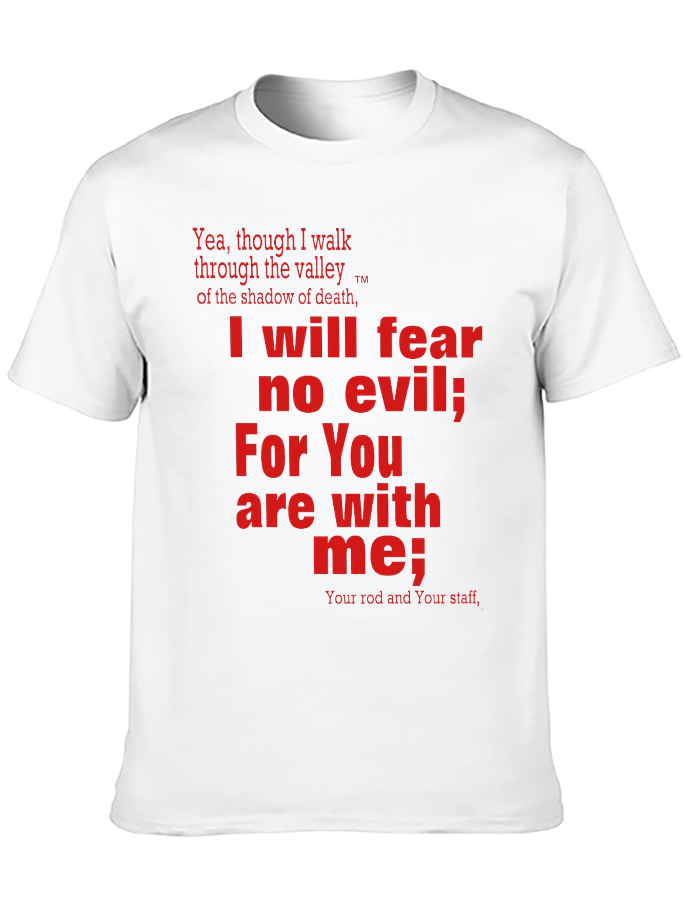 Faith-Inspired T-Shirt: Psalm 23 Bible Verse Apparel