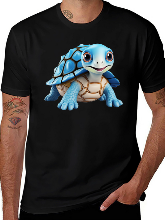 Cute Turtle Graphic T-Shirt - Black Unisex Tee