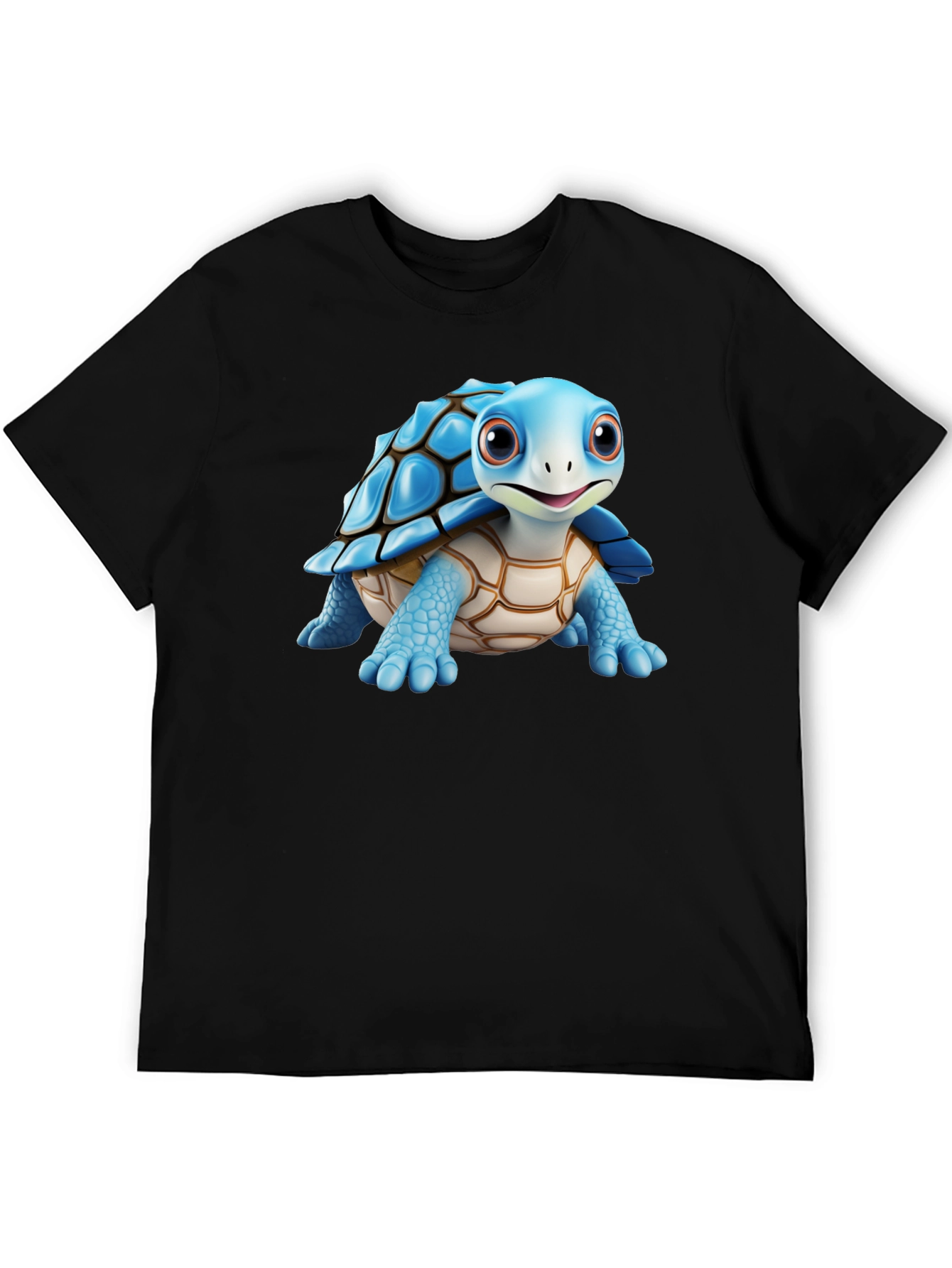 Cute Turtle Graphic T-Shirt - Black Unisex Tee