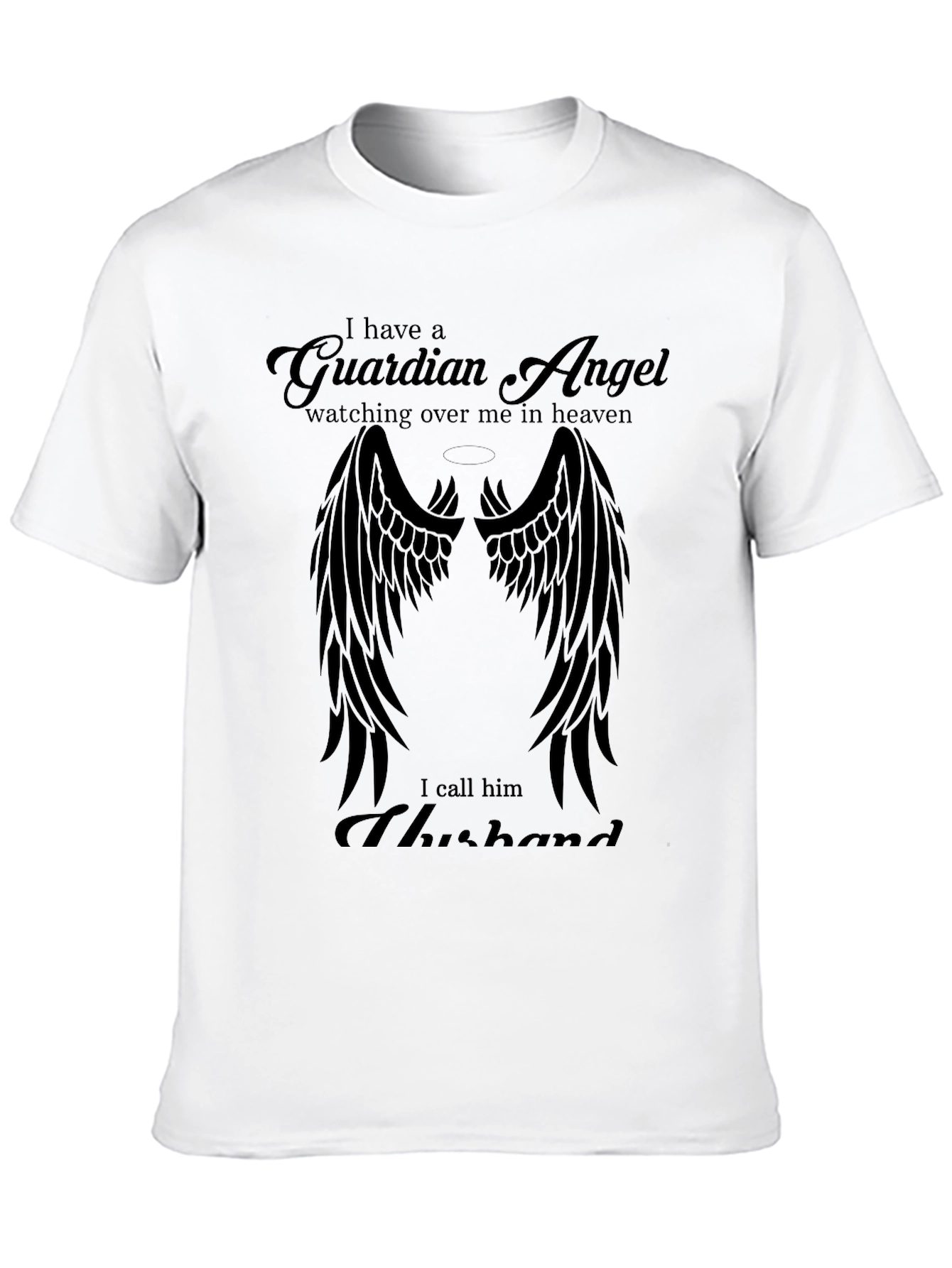 Guardian Angel Husband Memorial T-Shirt