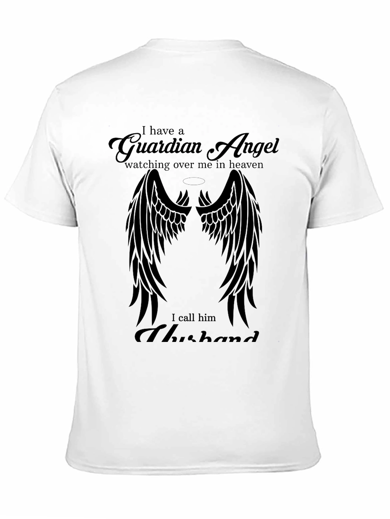 Guardian Angel Husband Memorial T-Shirt