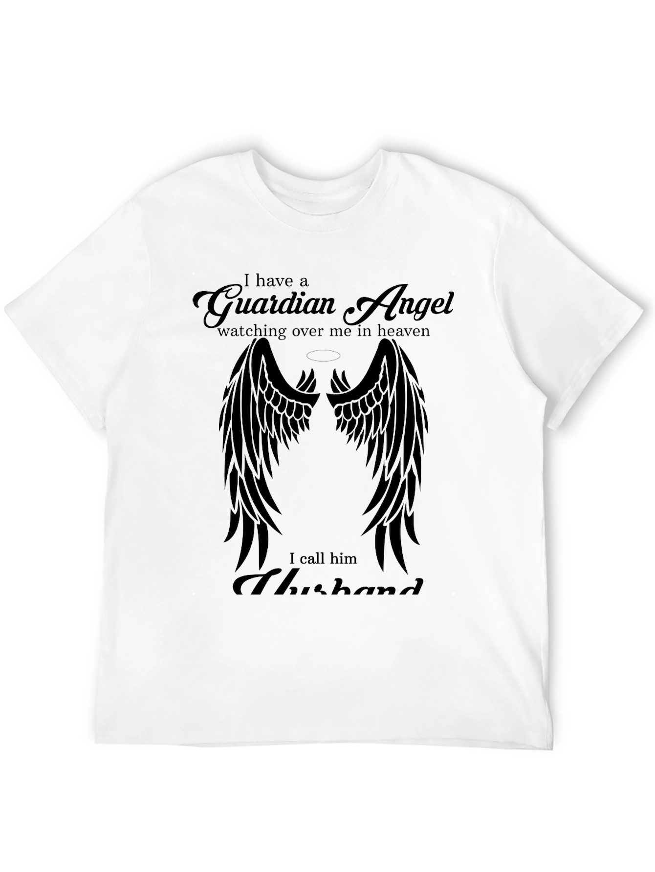 Guardian Angel Husband Memorial T-Shirt