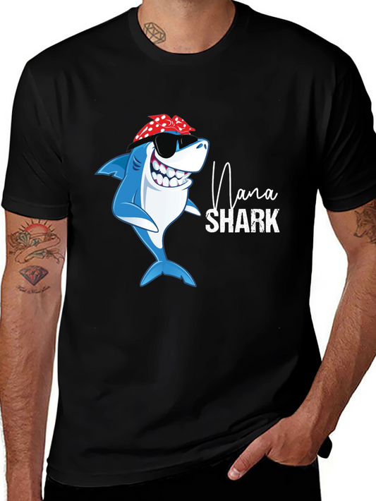 Nana Shark Graphic T-Shirt - Fun Family Apparel