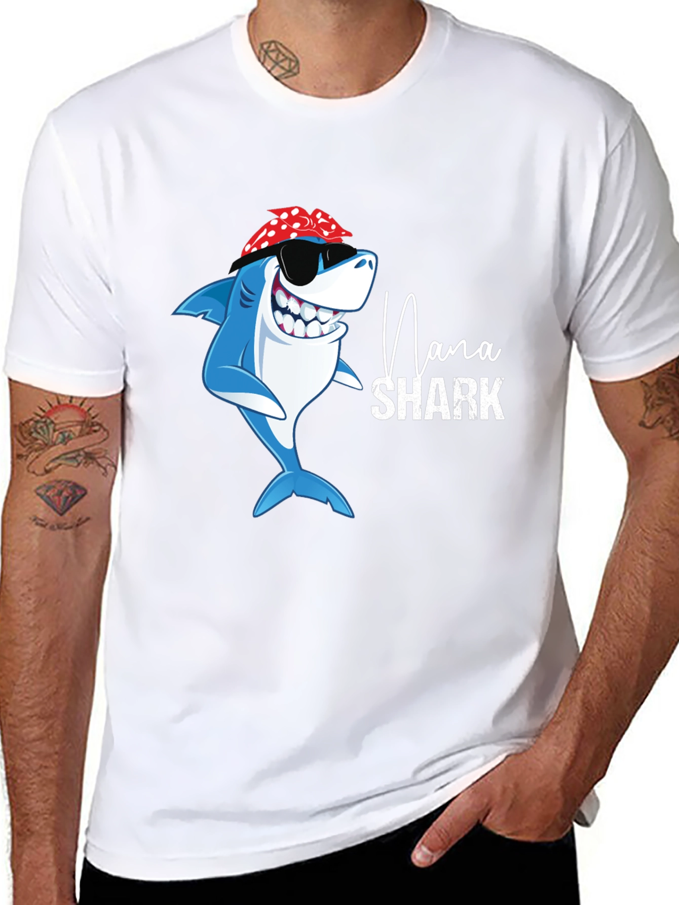 Nana Shark Graphic T-Shirt - Fun Family Apparel