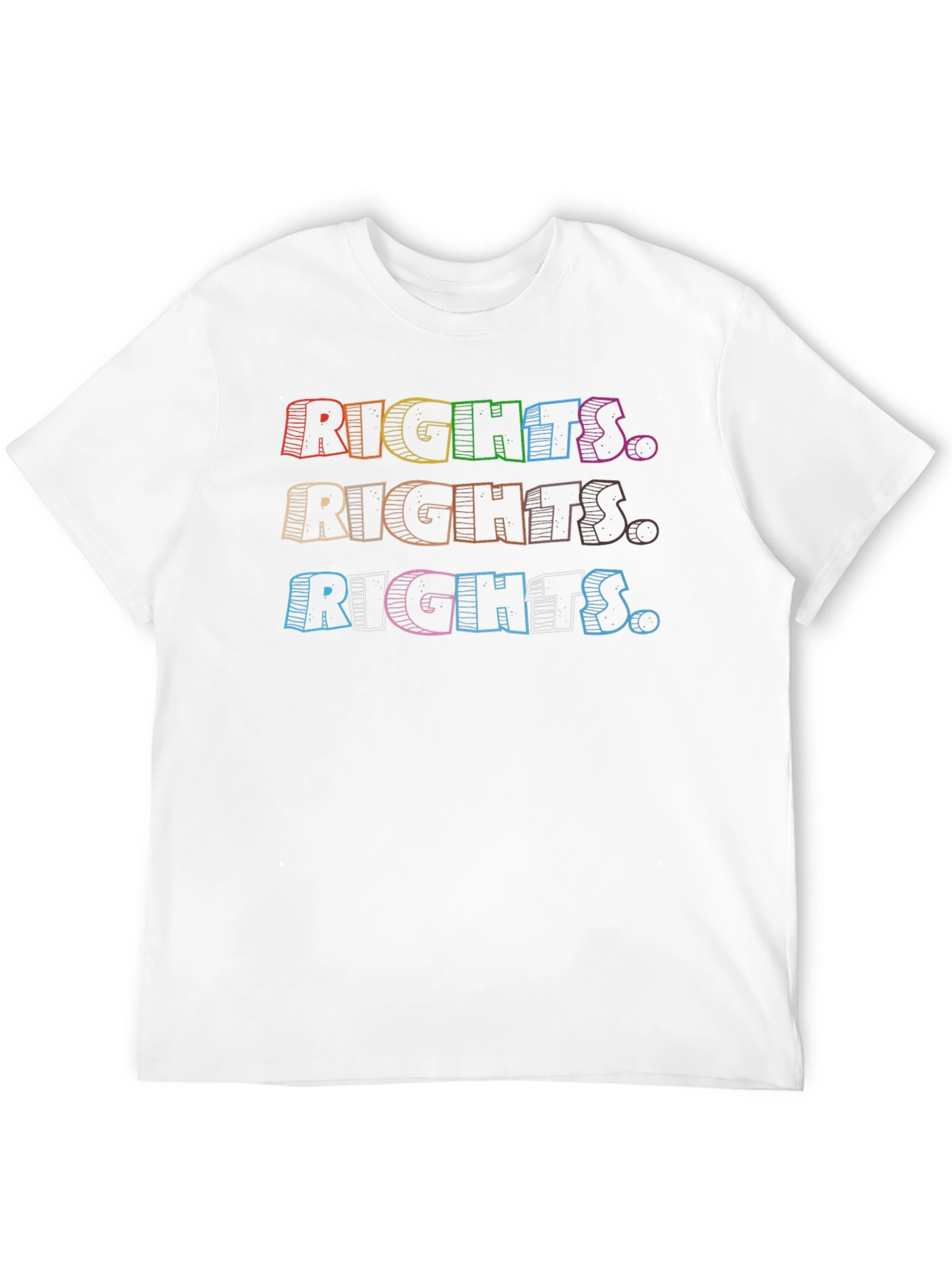 Rights T-Shirt Equality Rainbow Graphic Tee