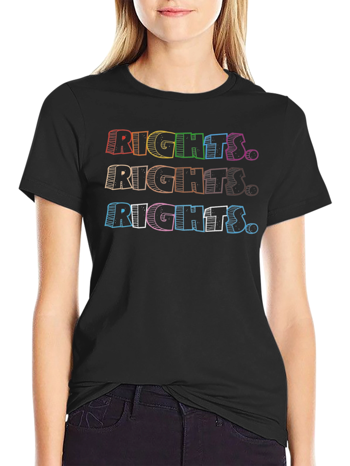 Rights T-Shirt Equality Rainbow Graphic Tee