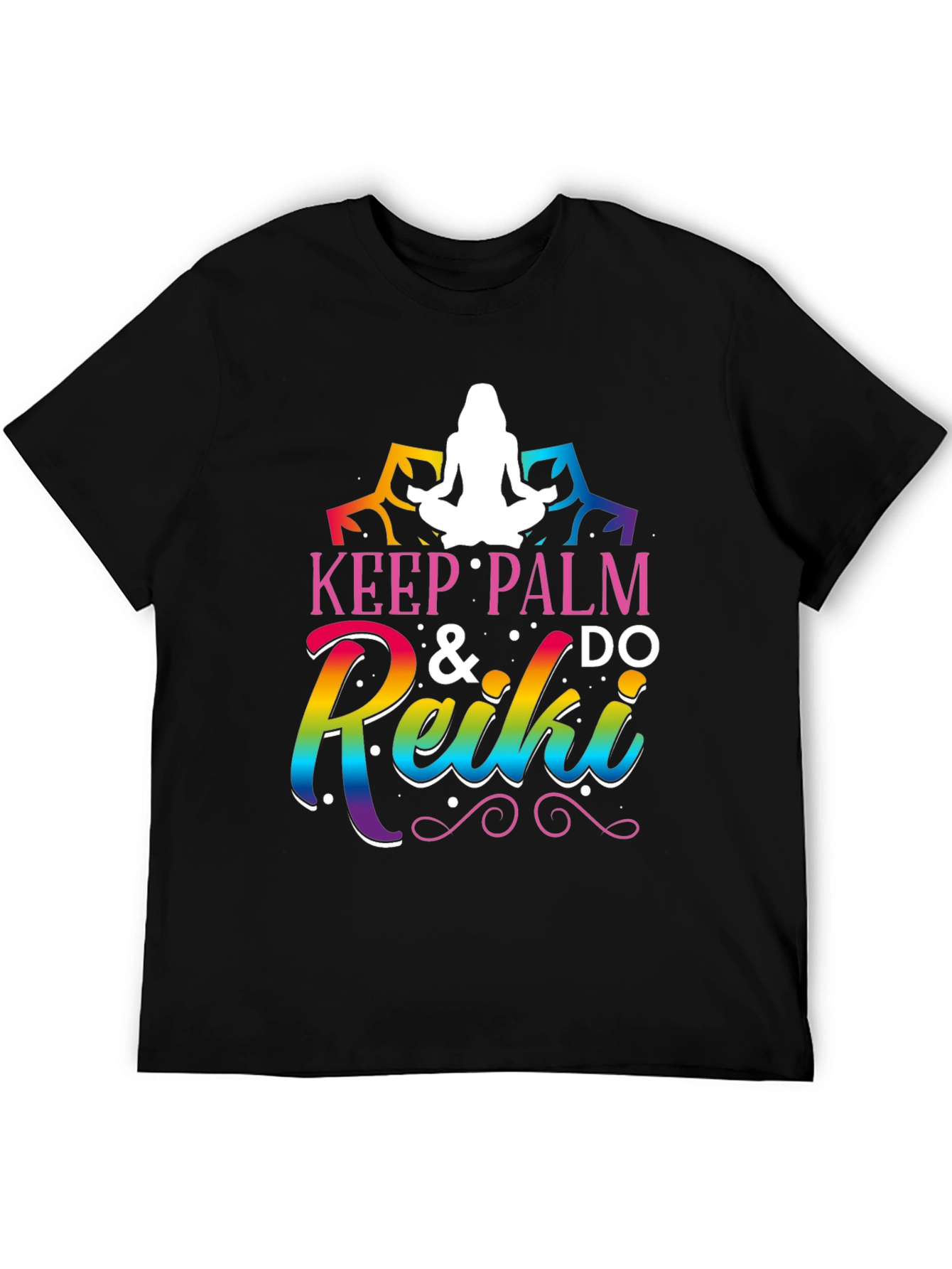 Keep Palm & Do Reiki Graphic Tee - Black