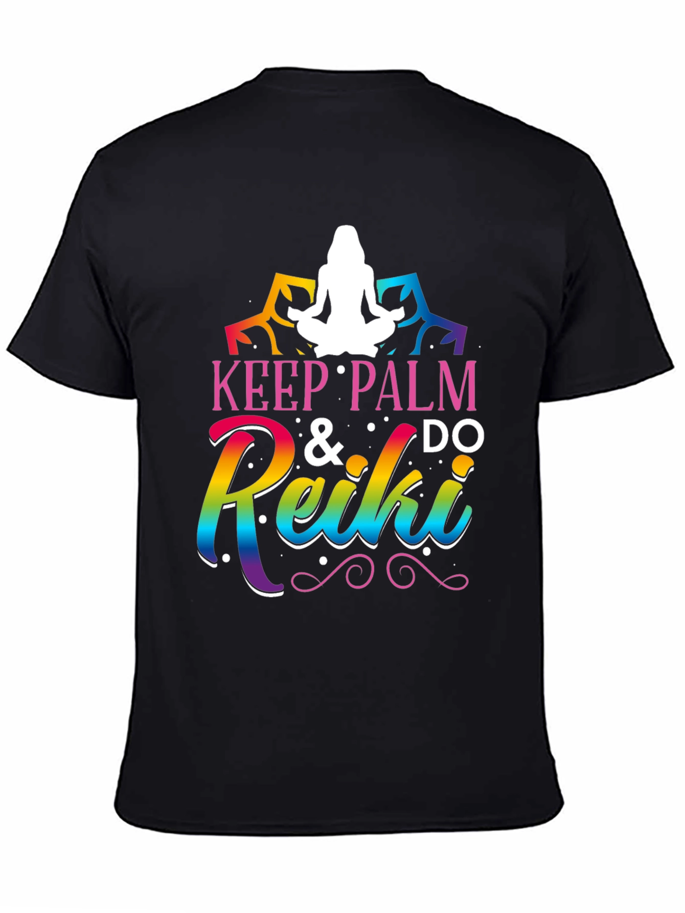 Keep Palm & Do Reiki Graphic Tee - Black