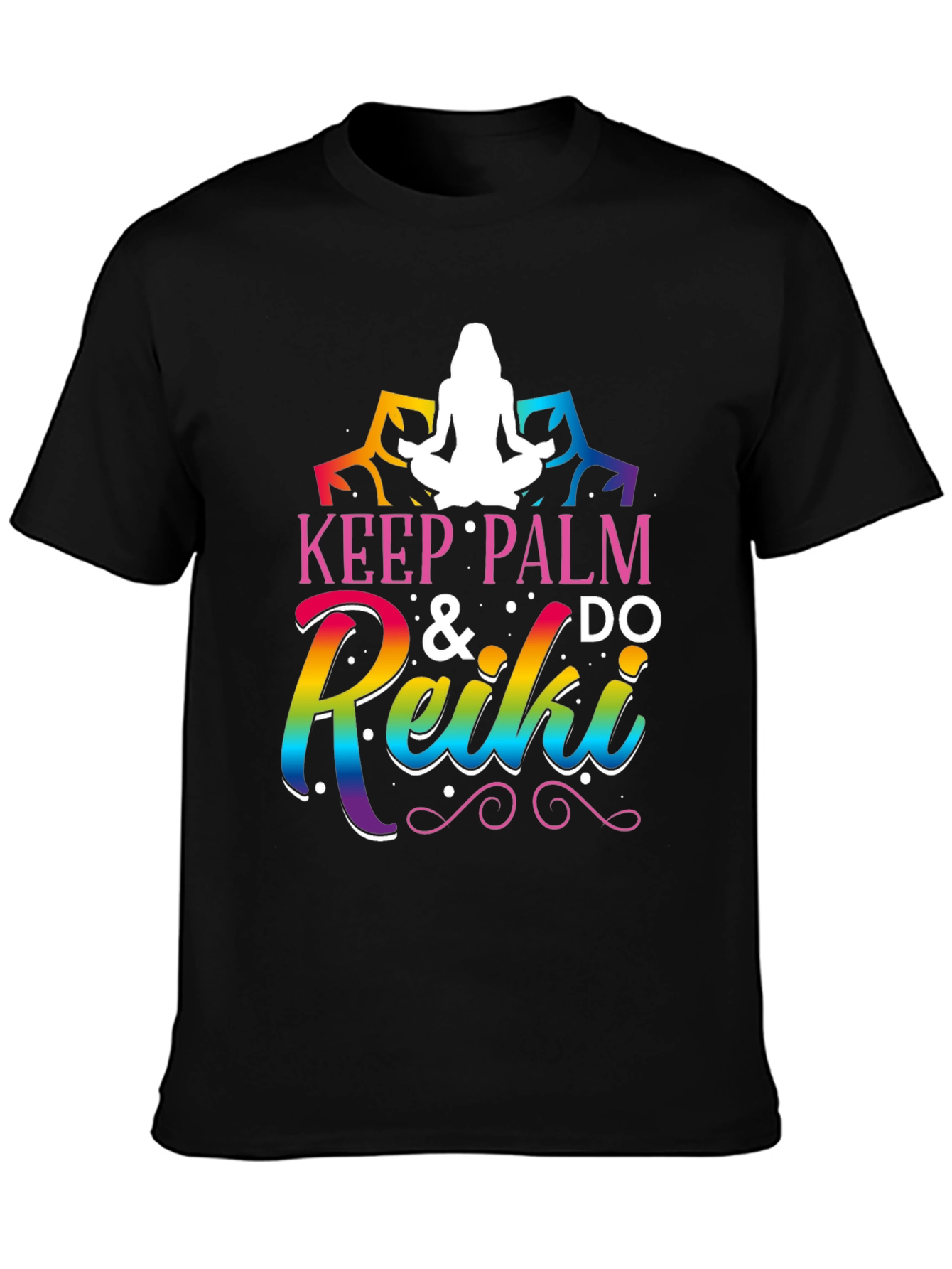 Keep Palm & Do Reiki Graphic Tee - Black
